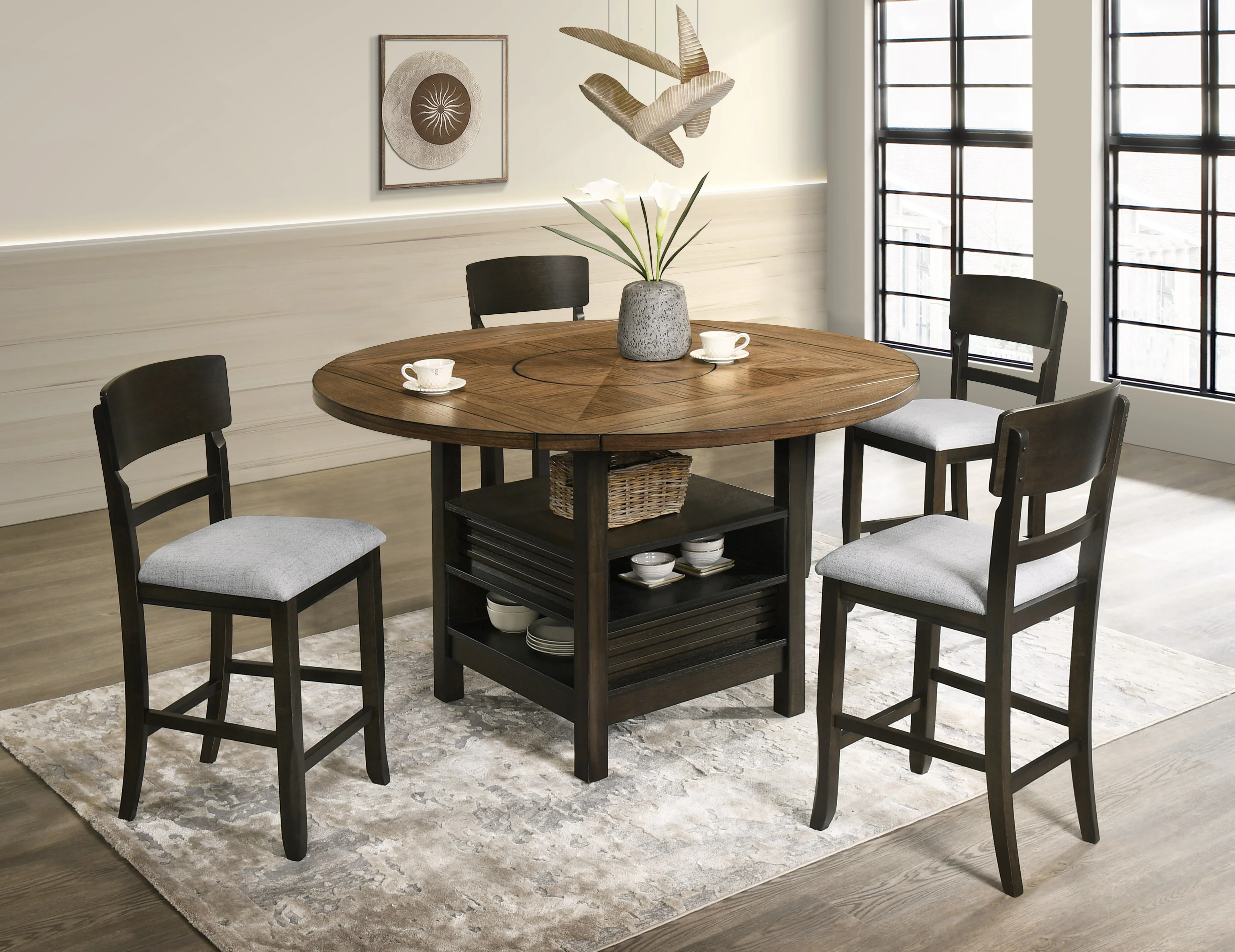 Oakly Counter Height Drop Leaf Dining Sets - Image 2