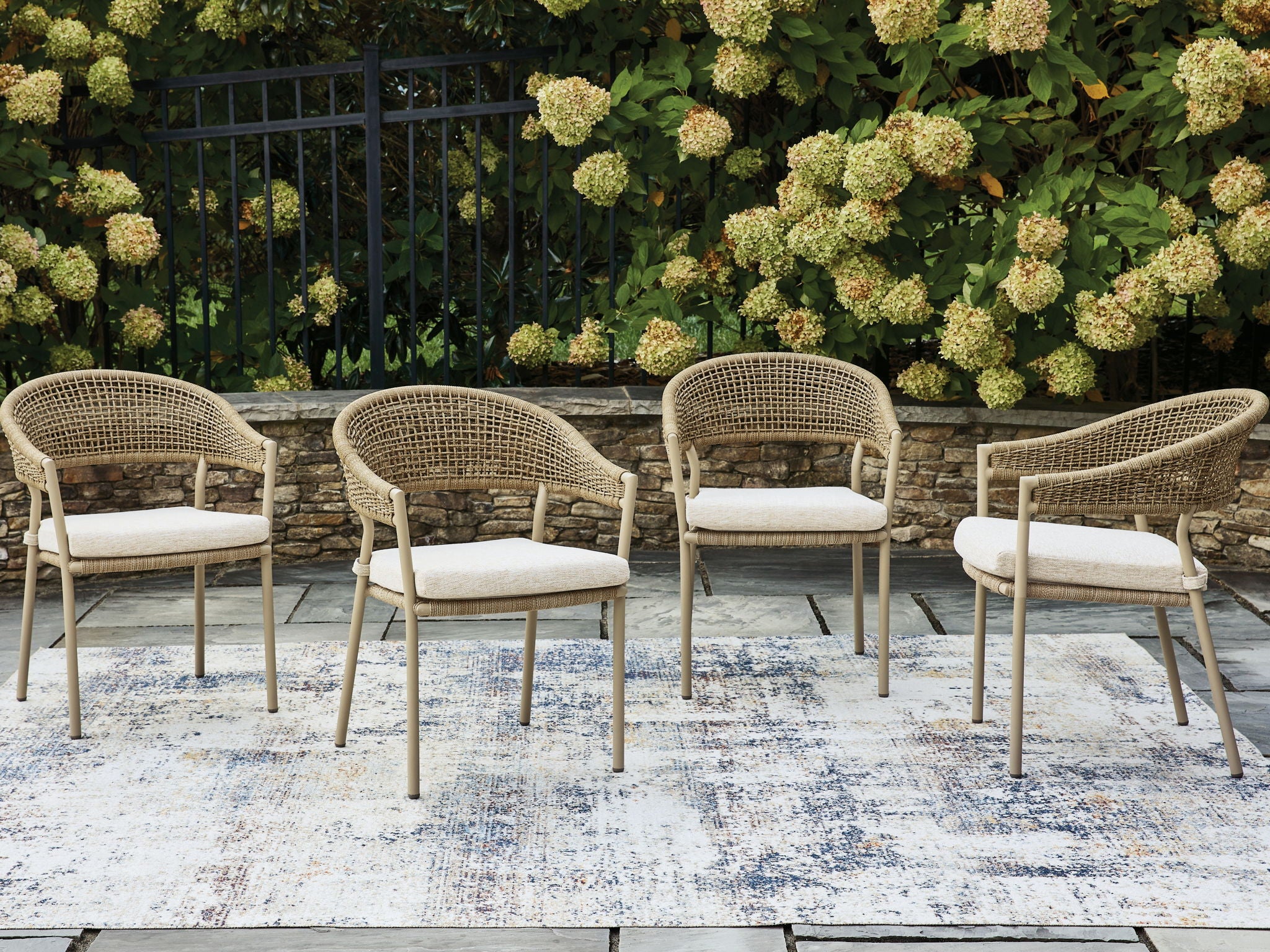 Orchard Beach - Arm Chair With Cushion (Set of 4) - Beige - Image 4