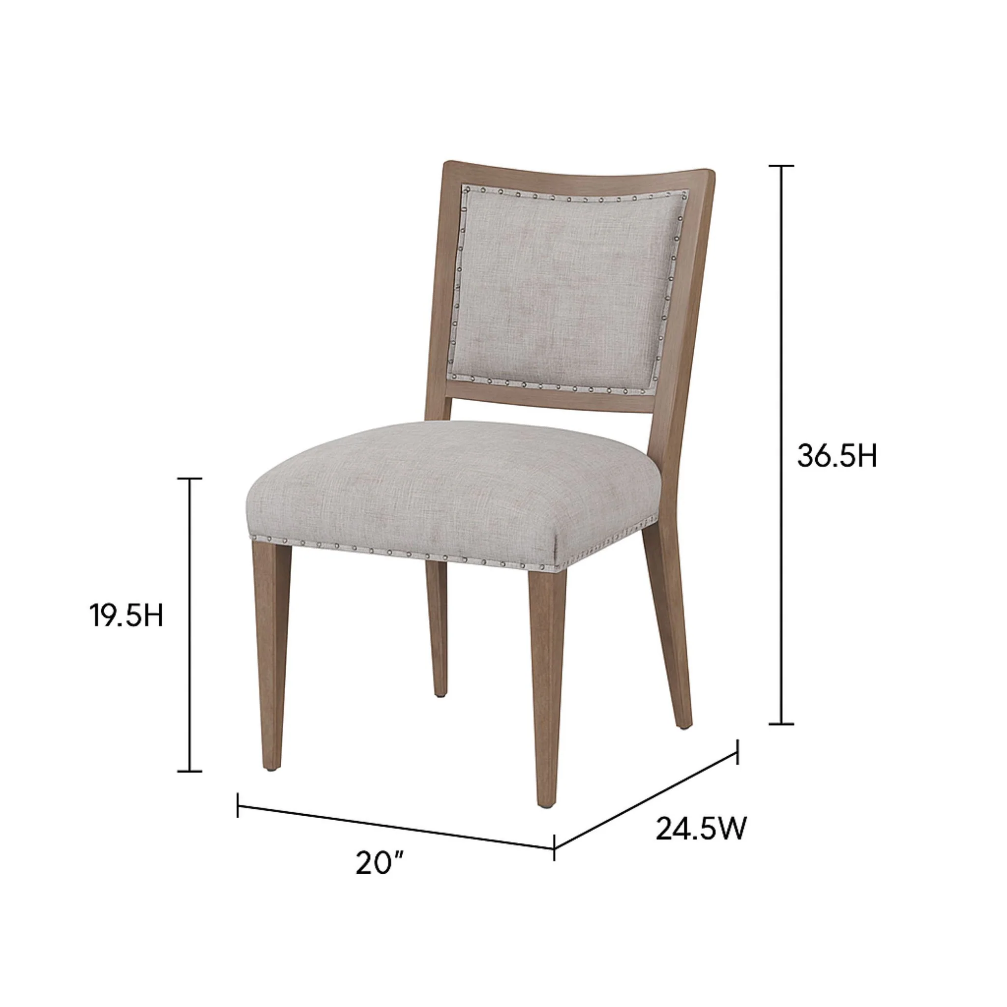 Oversized Side Dining Chair (Set of 2) - Sand - Image 3