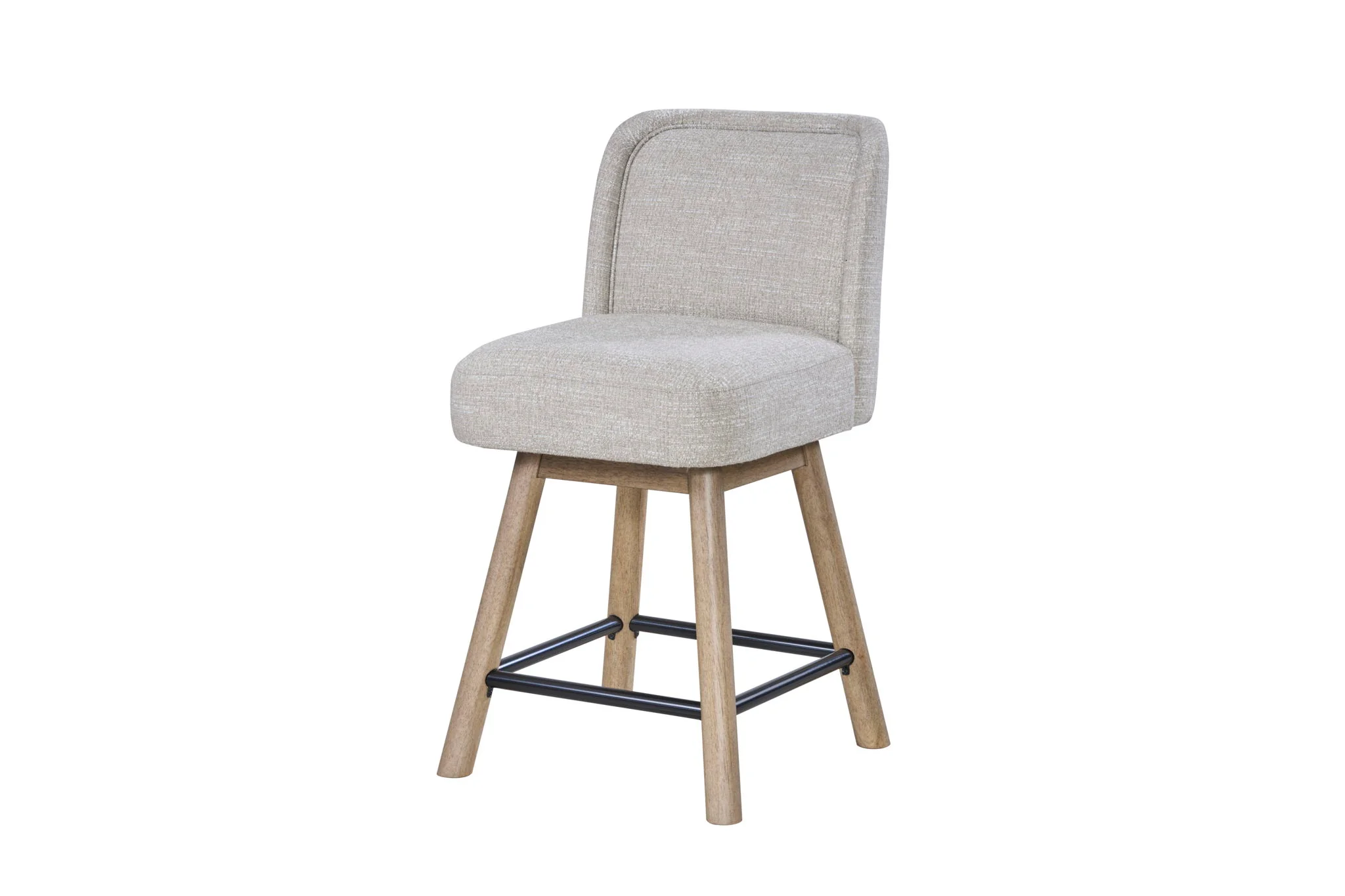 Pagosa - Counter Height Swivel Stool (Set of 2) - English Knotty Oak / Gray - Image 4