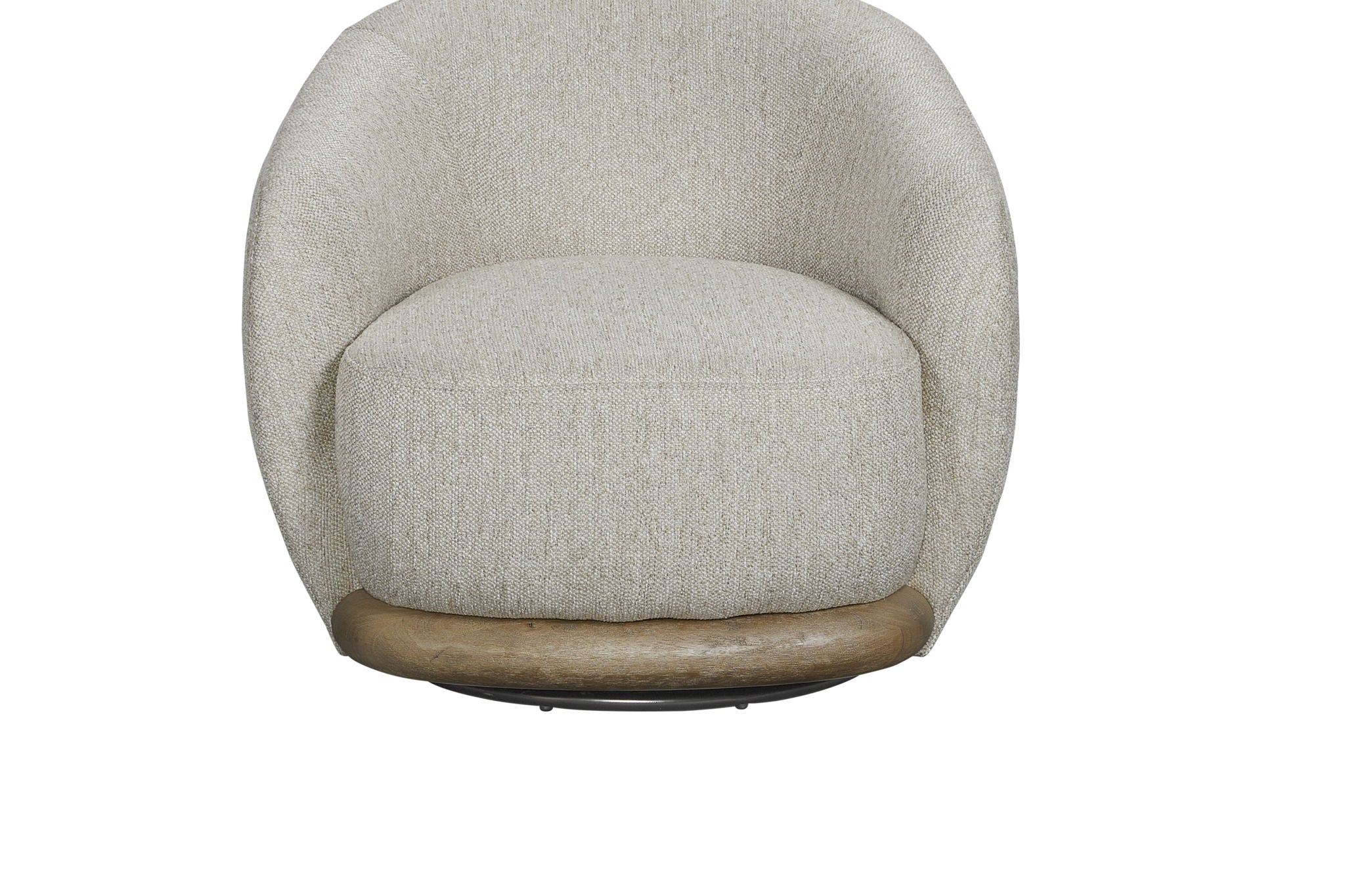 Pagosa - Swivel Wood Base Chair - Amazon Feather - Image 3