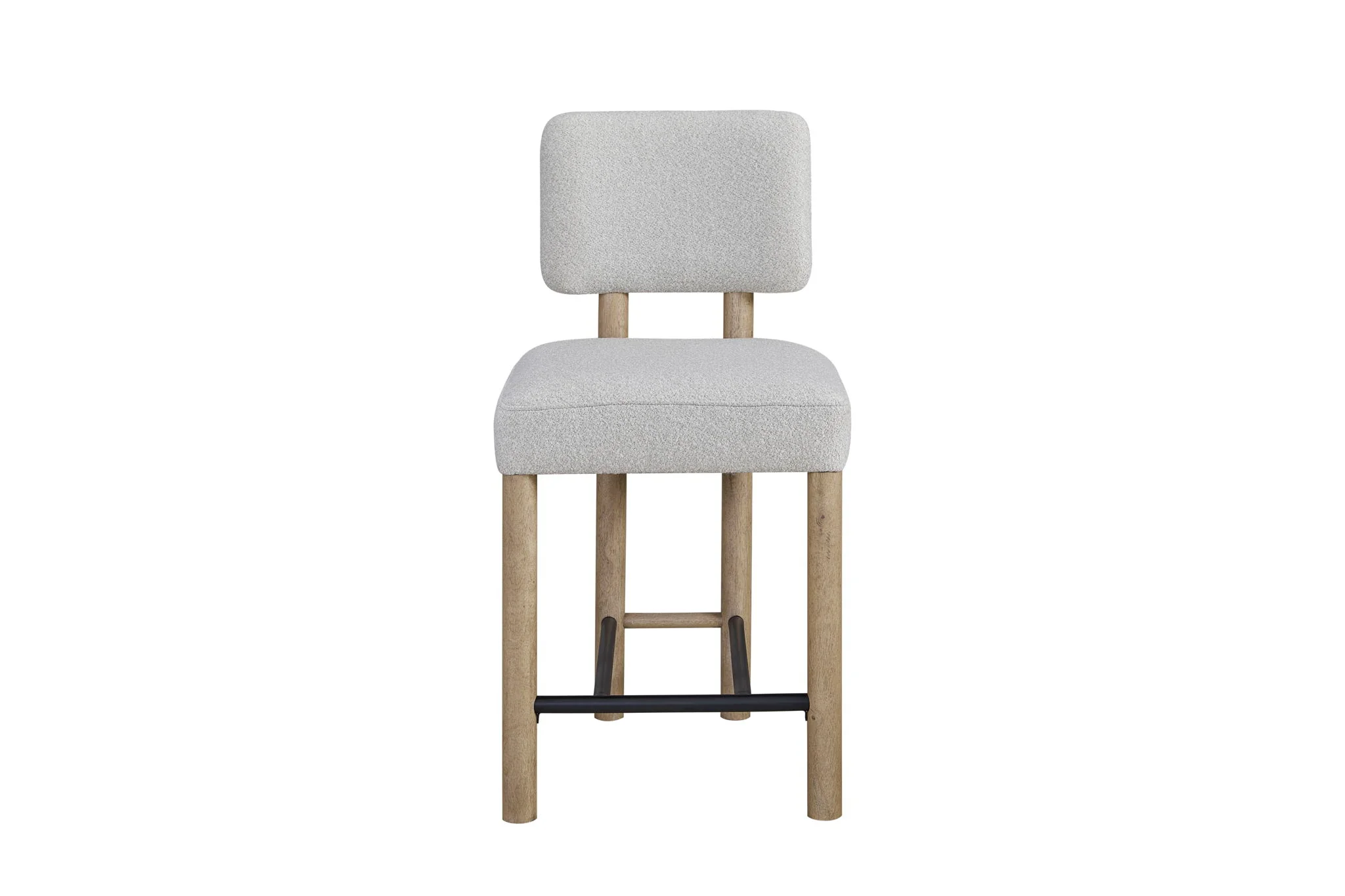 Pagosa - Upholstered Counter Height Stool (Set of 2) - English Knotty Oak / Gray