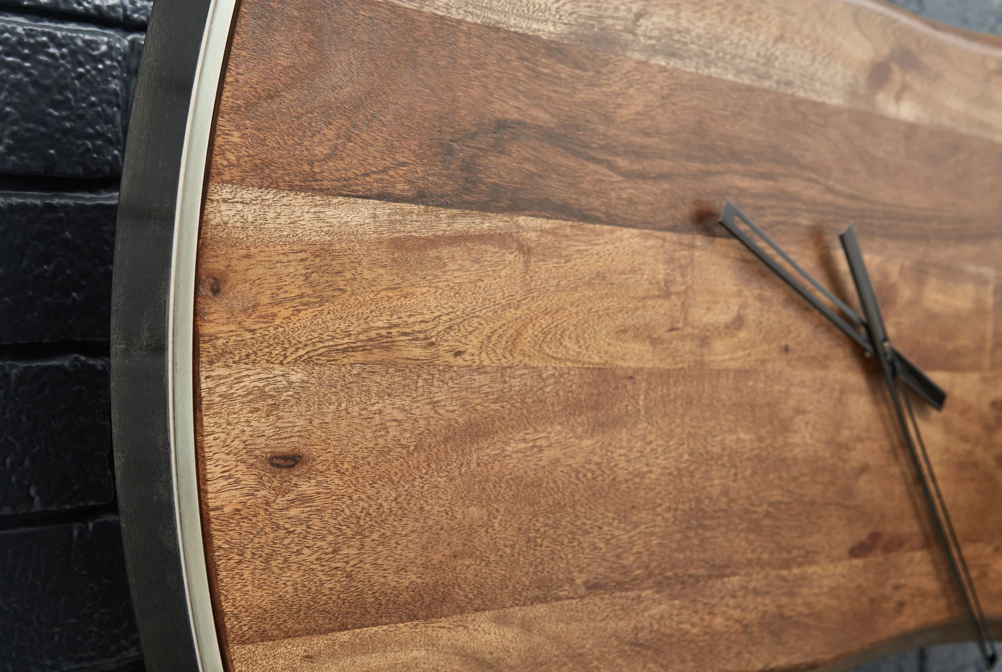 Panchali - Wall Clock - Brown / Silver Finish - Image 3