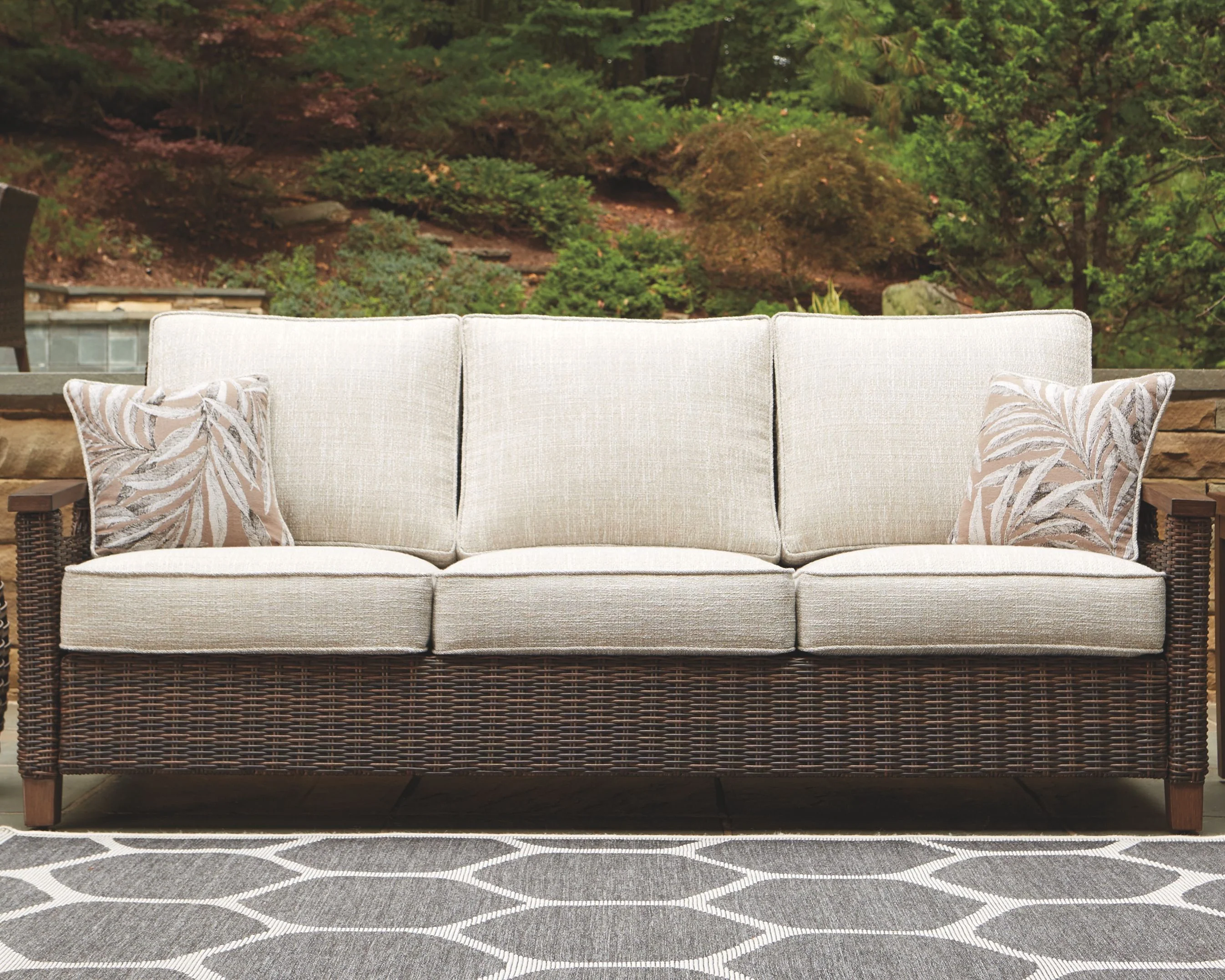 Paradise Trail - Sofa with Cushion - Medium Brown - Image 4