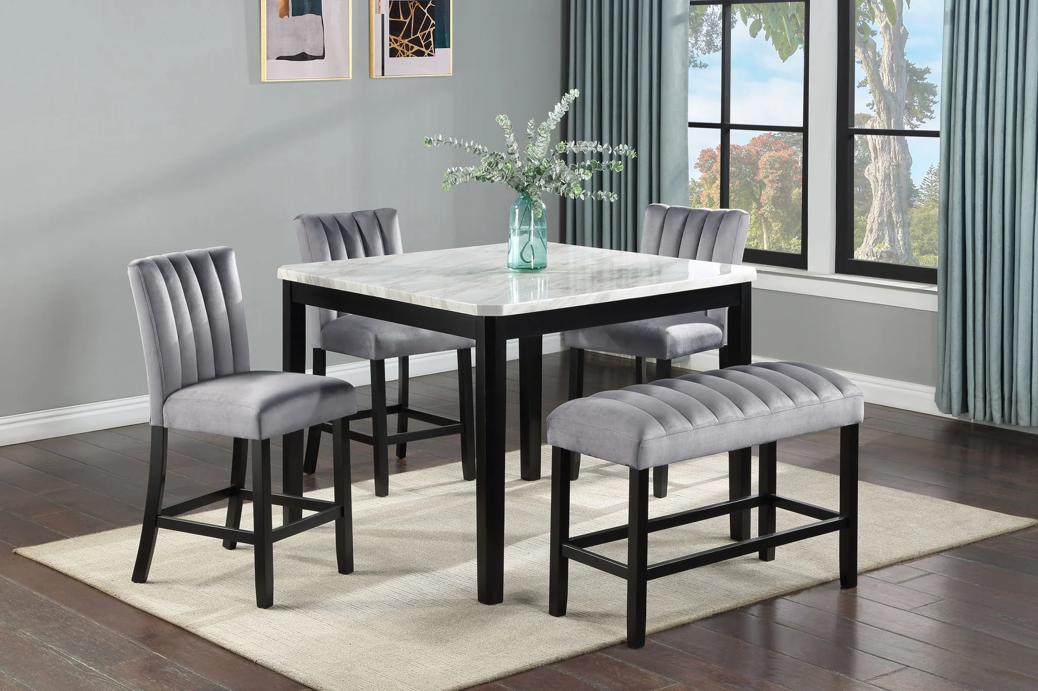 Pascal - Counter Height Chair (Set of 2) - Dark Gray - Image 2