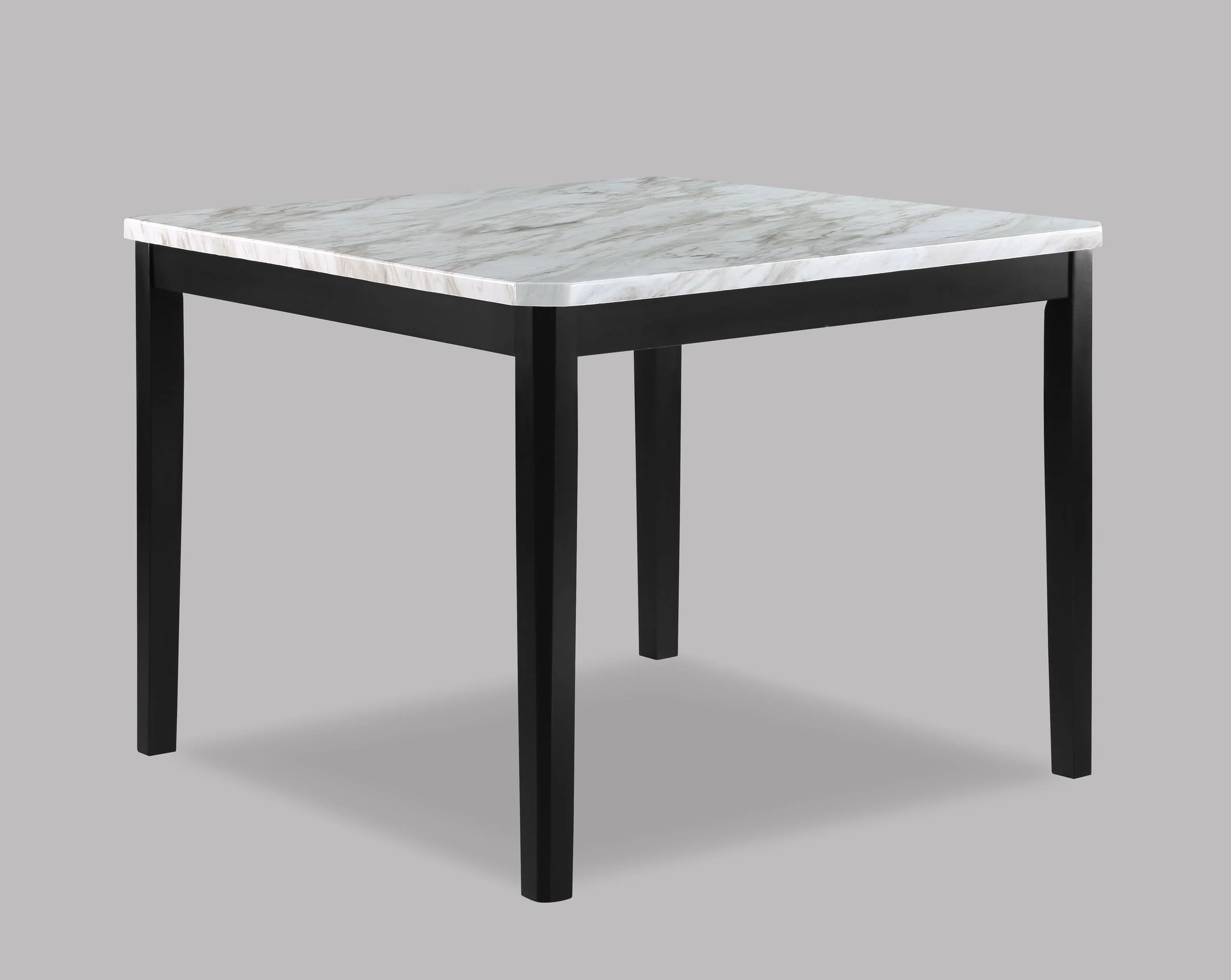 Pascal Black & White Faux Marble Counter Height Dining Sets - Image 4