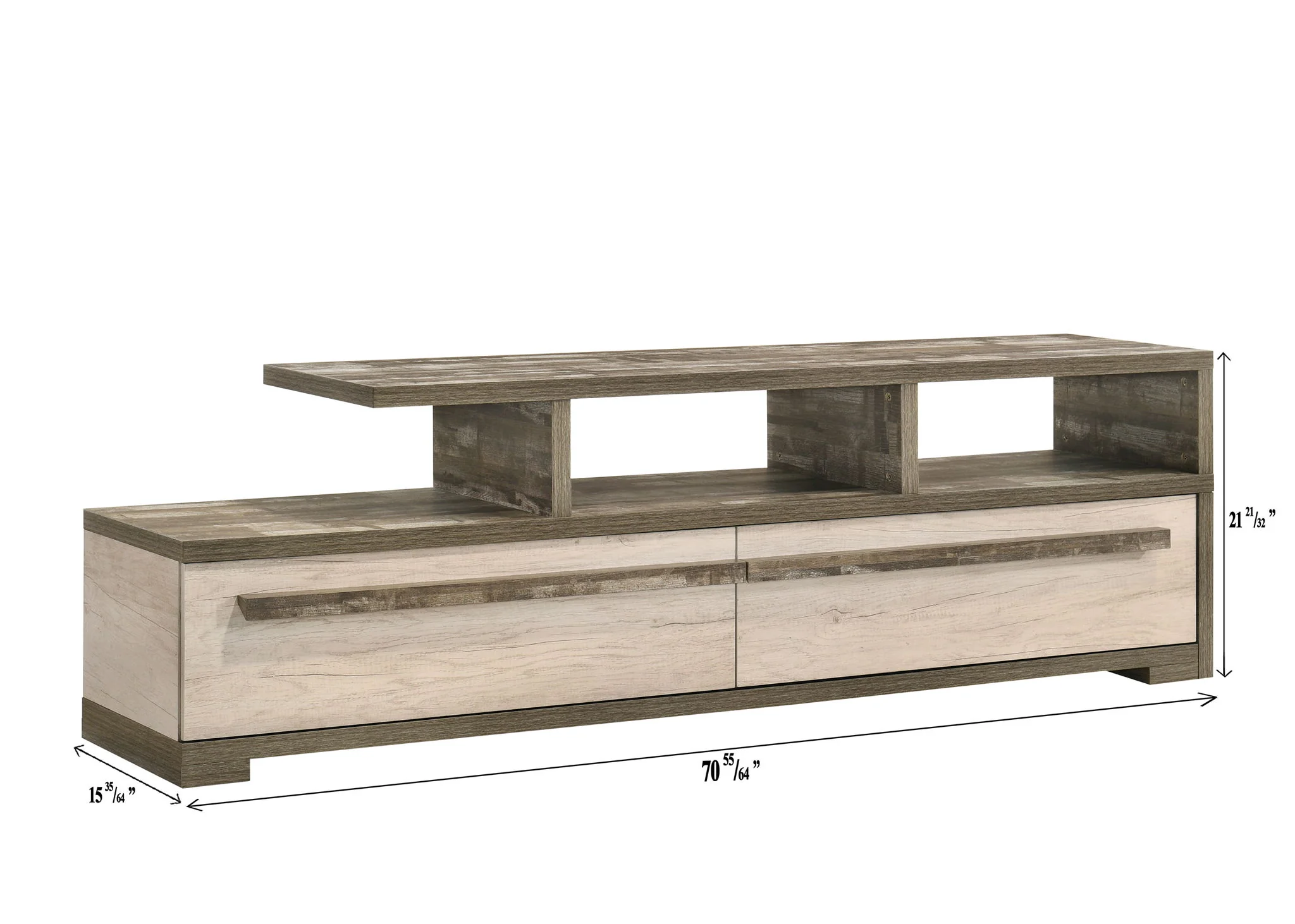 Patterson - TV Stand - Weathered White - Image 2