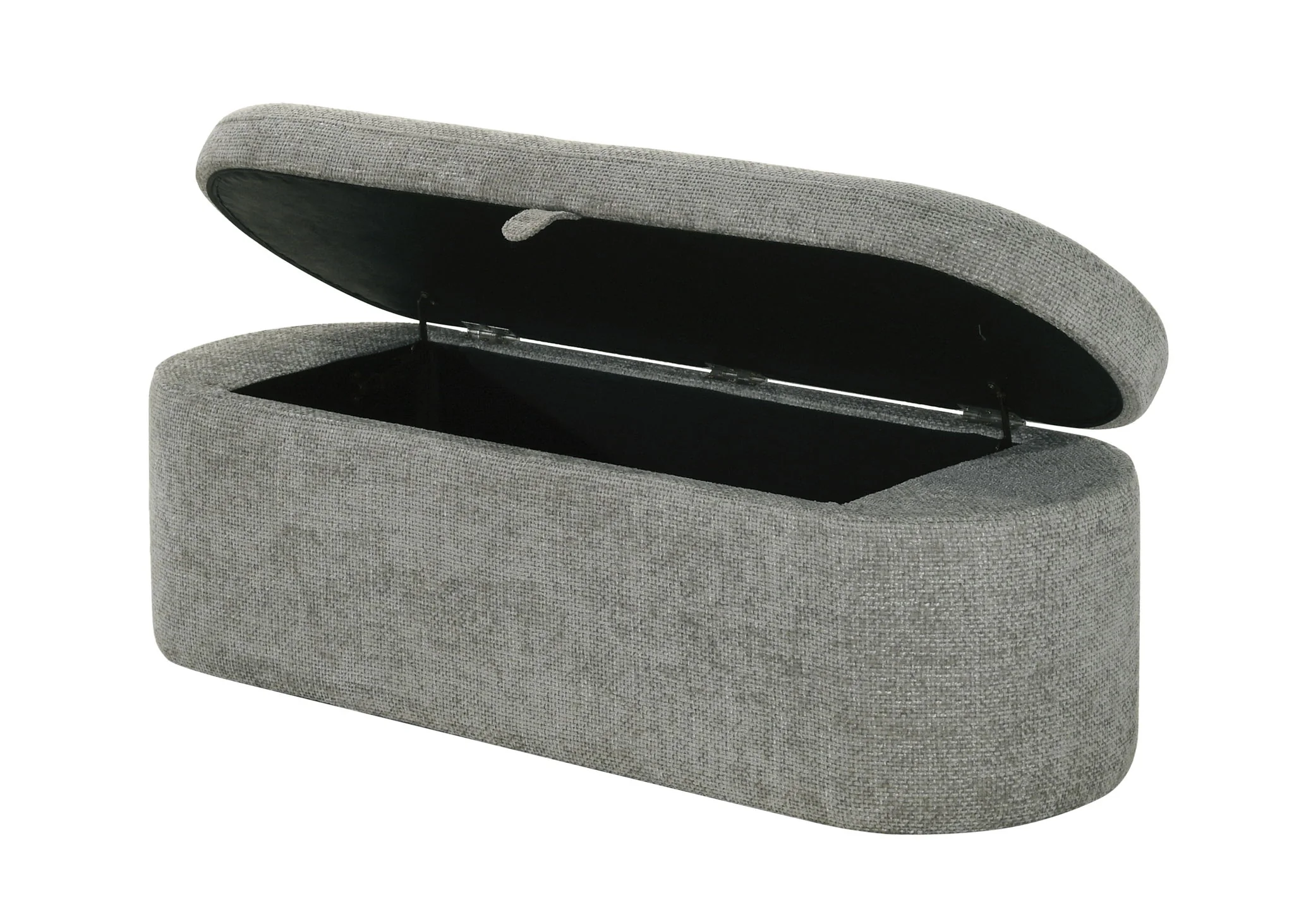 Philipa - Storage Bench - Light Gray Tweed - Image 4