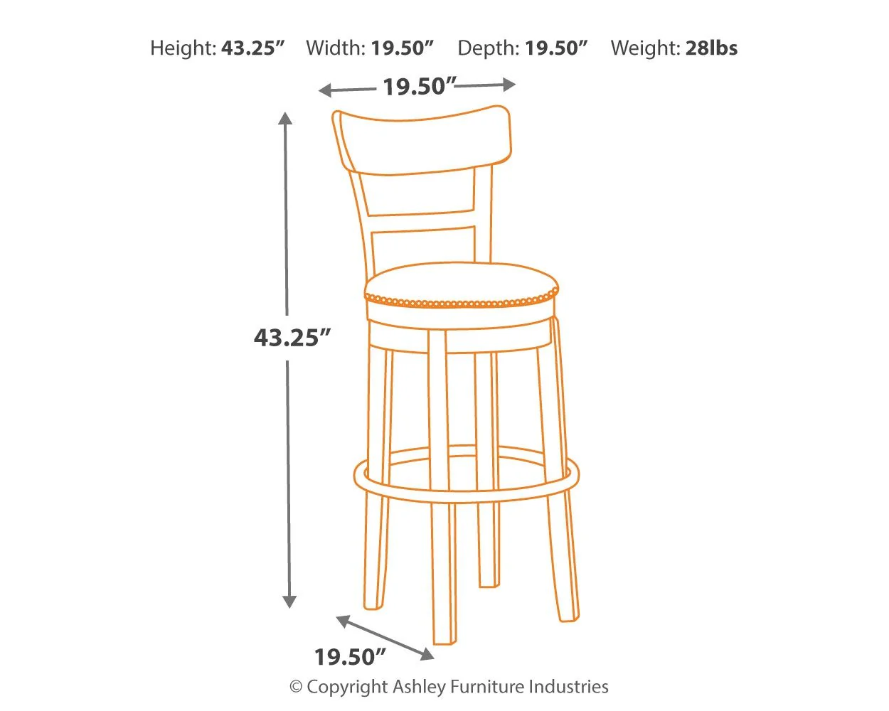 Pinnadel - Swivel Barstool - Image 3