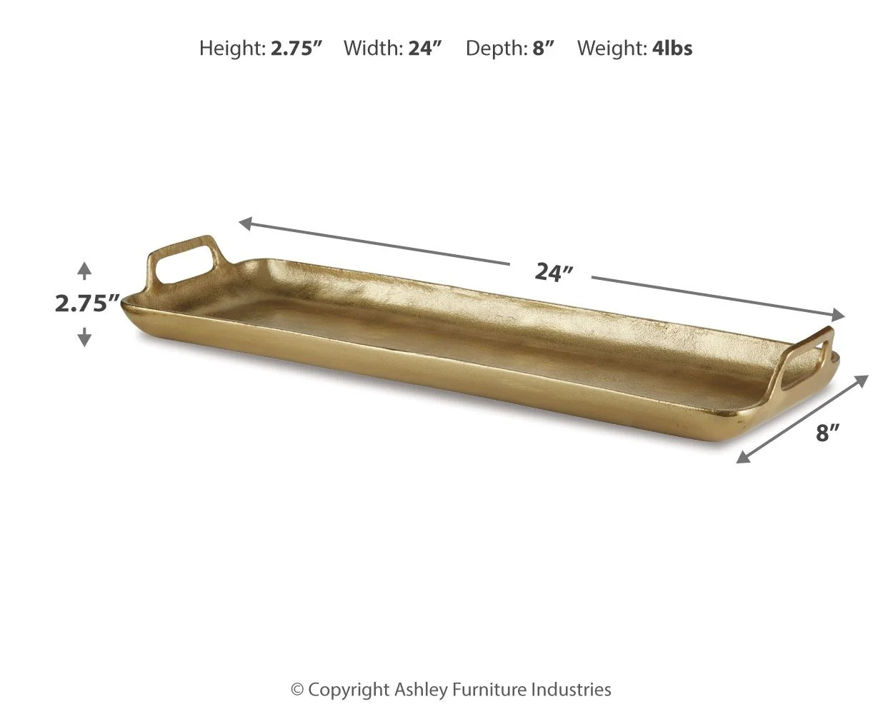 Posy - Tray - Gold Finish - Image 4