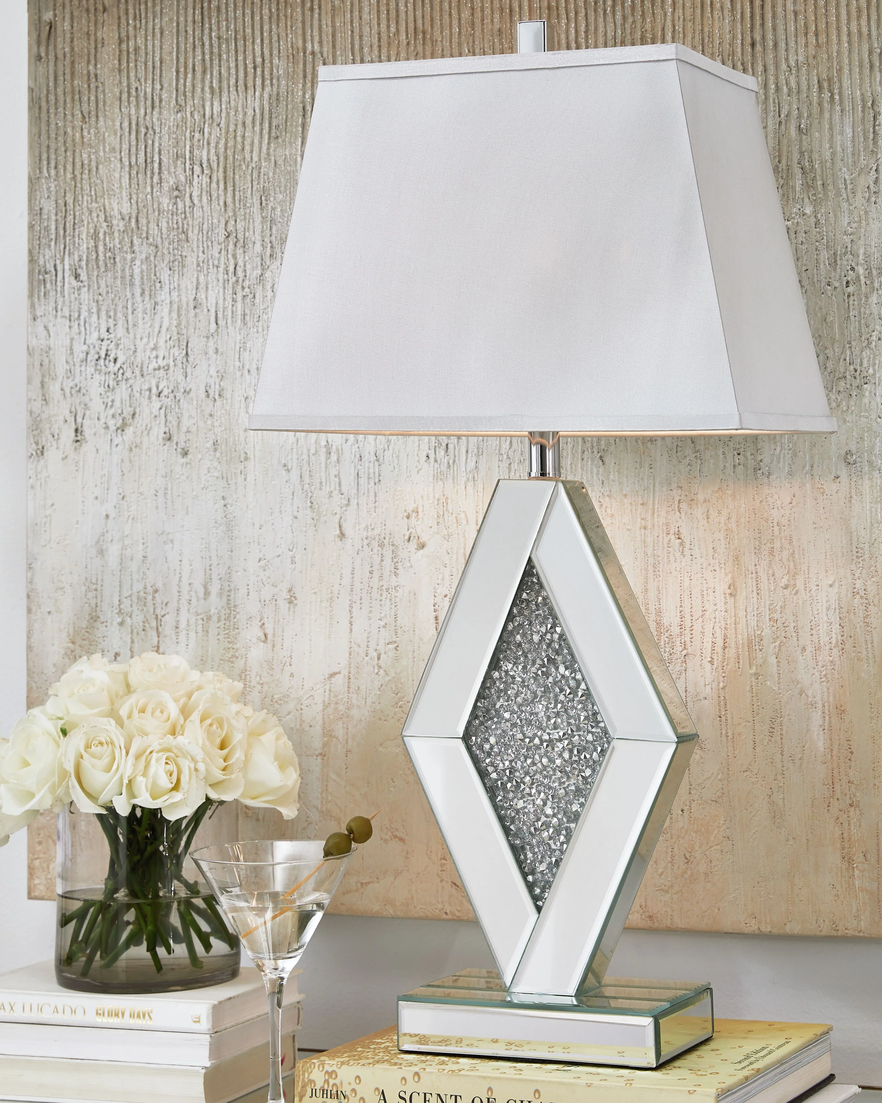 Prunella - Mirror Table Lamp - Silver Finish - Image 3