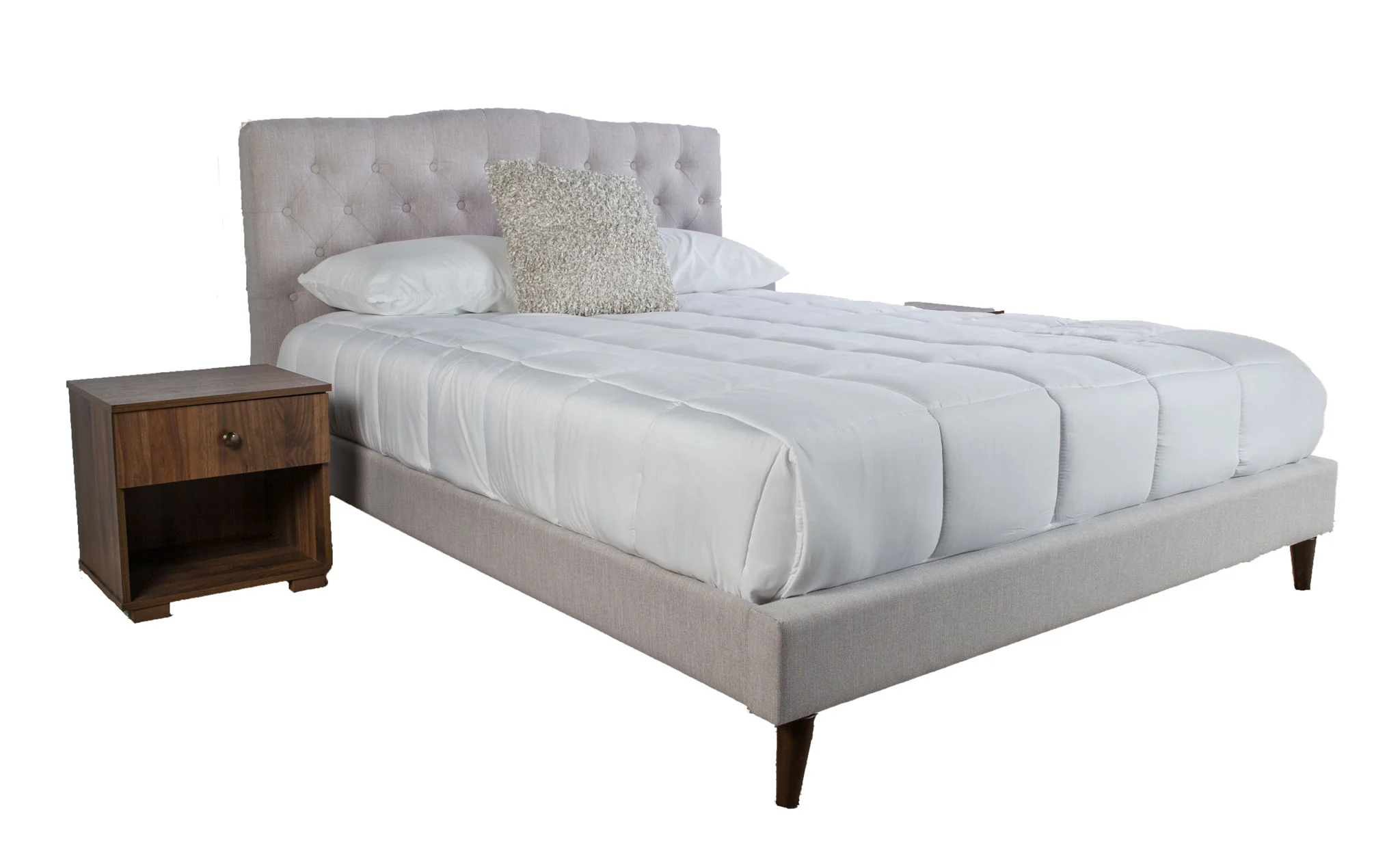 Rachel - Upholstered Bed In A Box With 2 Nightstands - Image 2