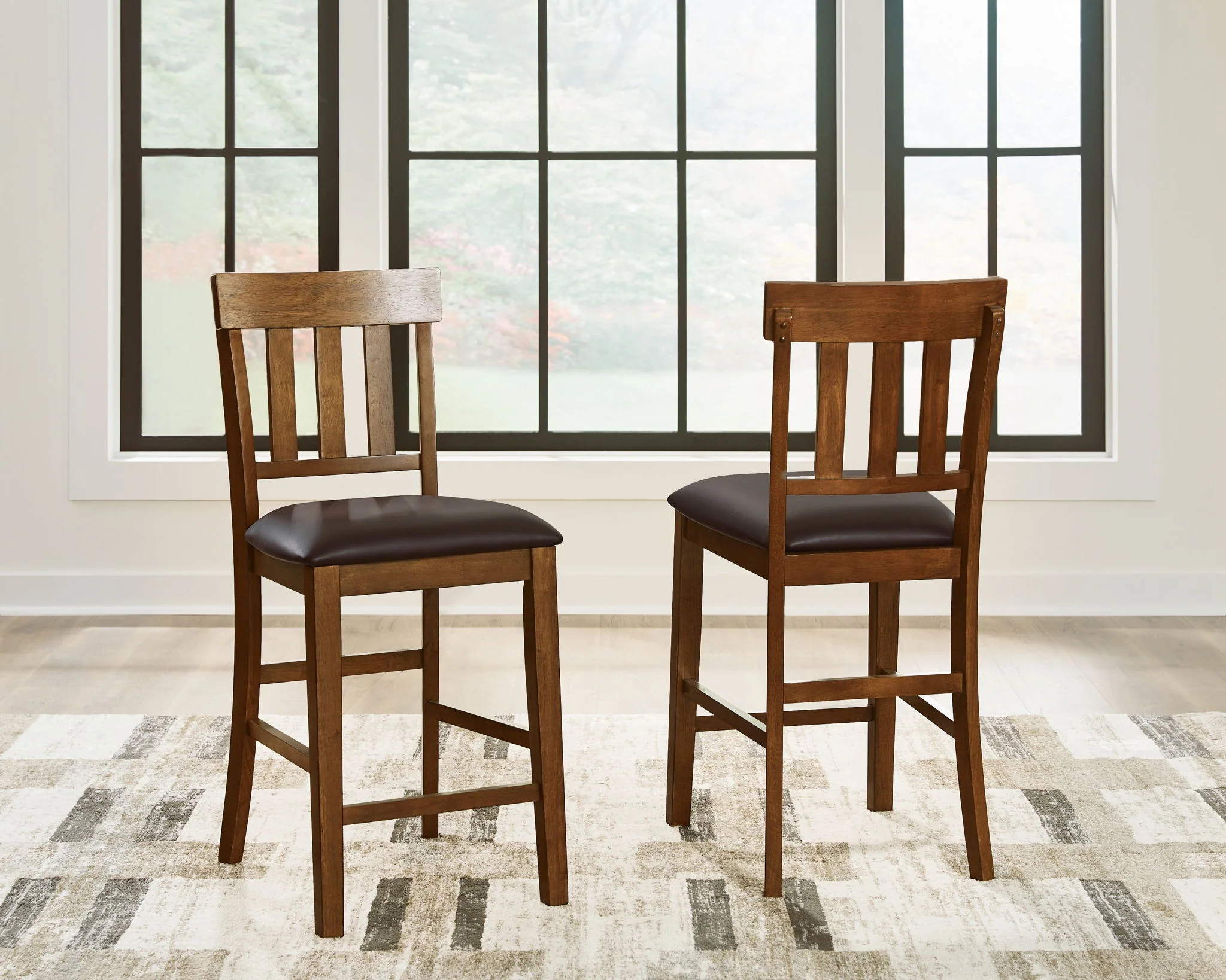Ralene - Upholstered Barstool (Set of 2) - Medium Brown - Image 3