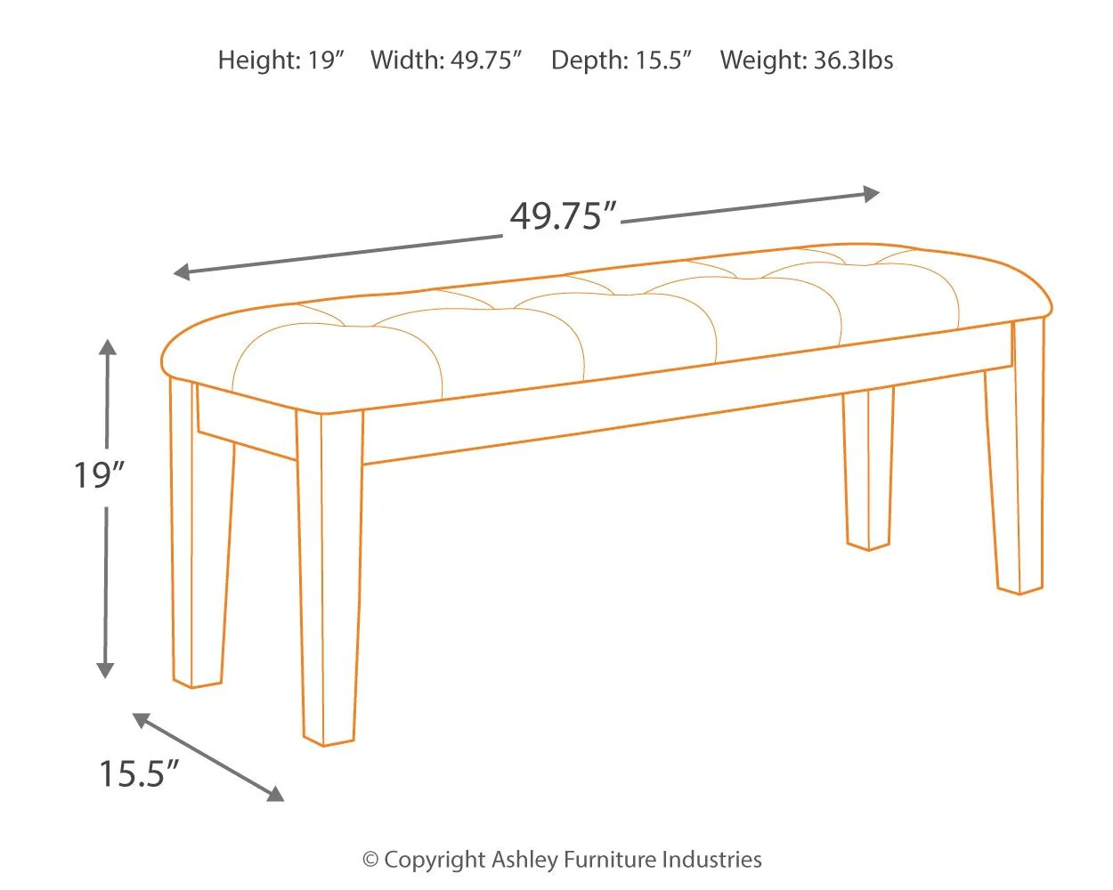 Ralene - Upholstered Bench - Image 6