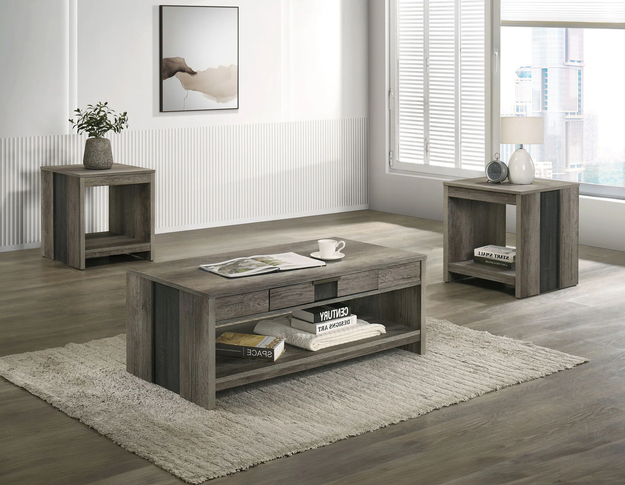 Rangley - 3 Piece Cocktail Set - Gray