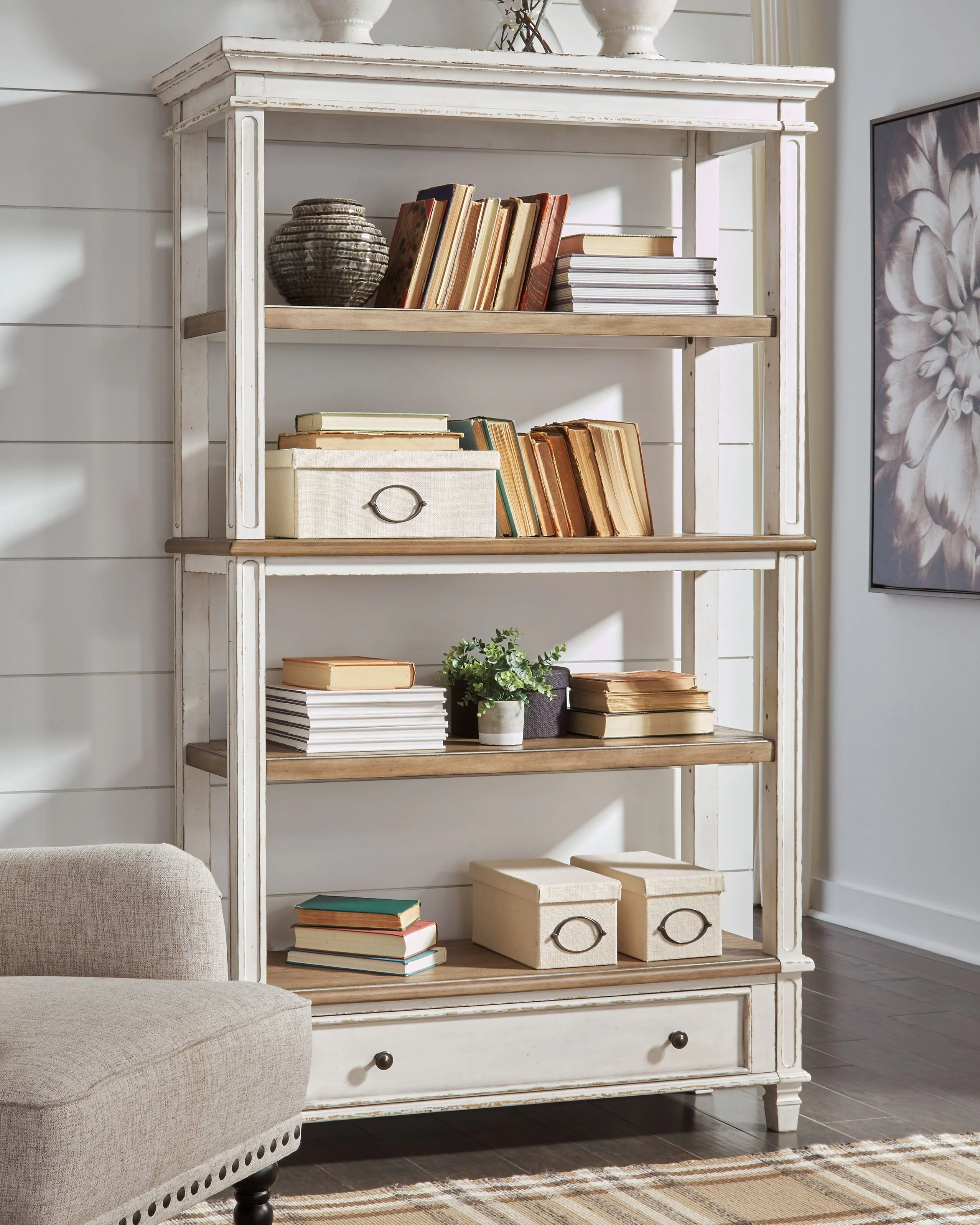 Realyn - Bookcase - Brown / White - Image 4