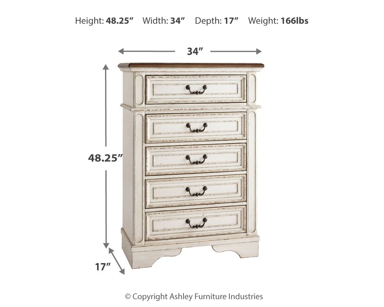 Realyn - Chest - Chipped White - Image 3