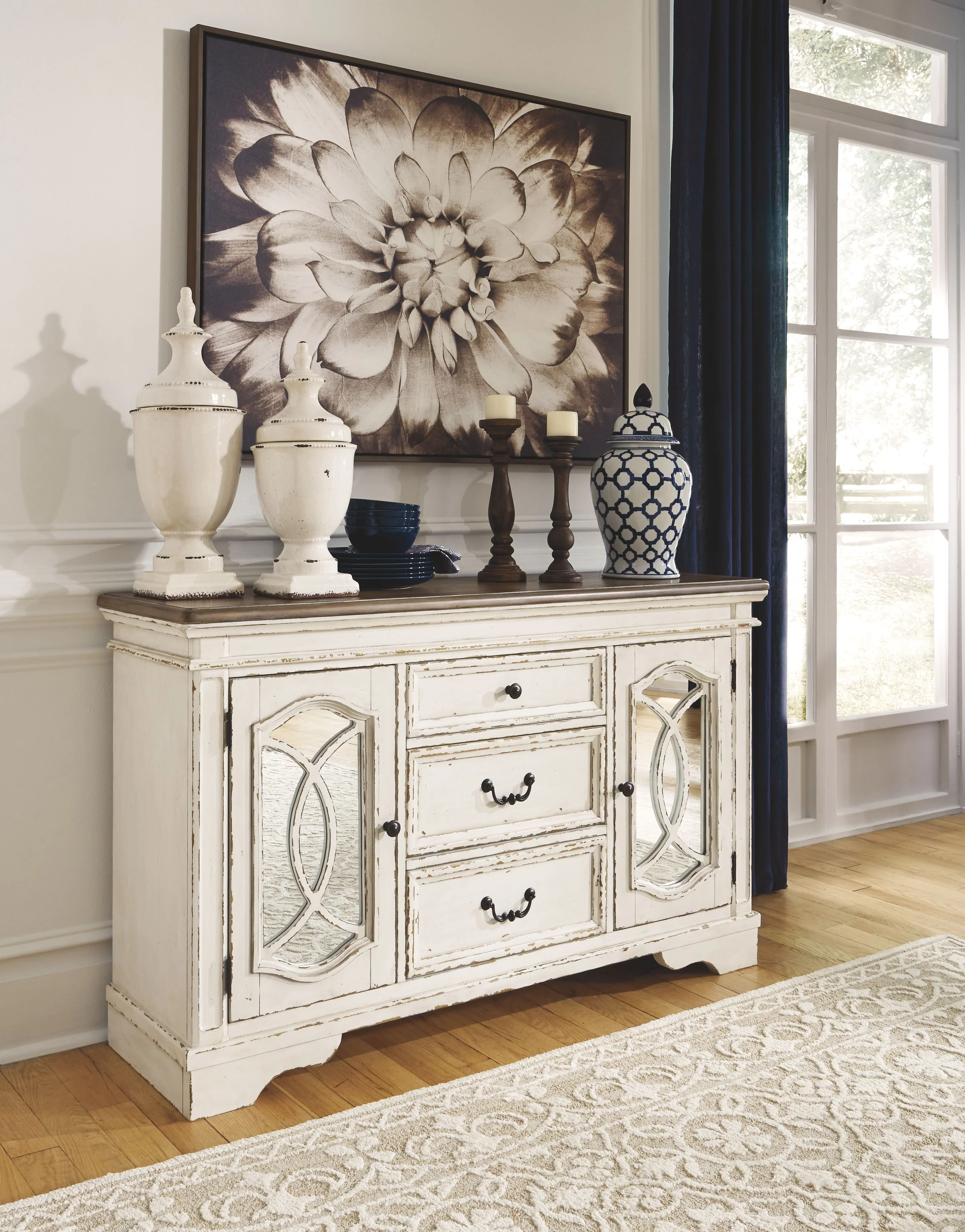 Realyn - Dining Room Server - Chipped White - Image 2