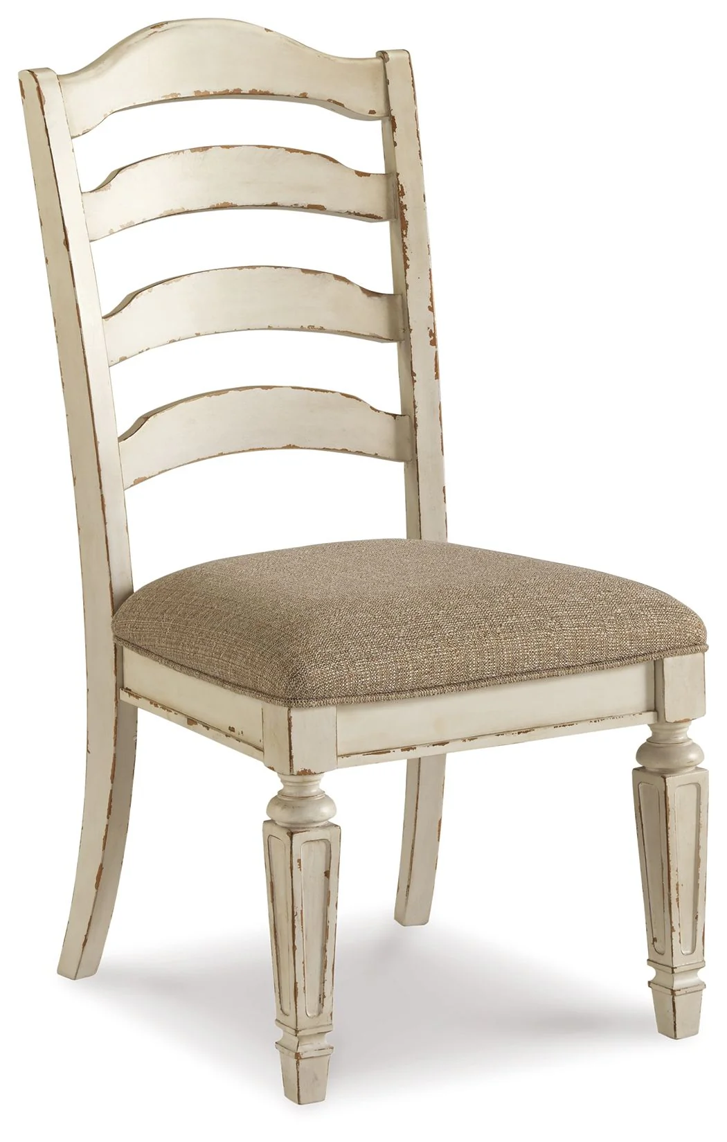 Realyn - Dining UPH Side Chair (Set of 2) - Ladderback - Chipped White - Image 2