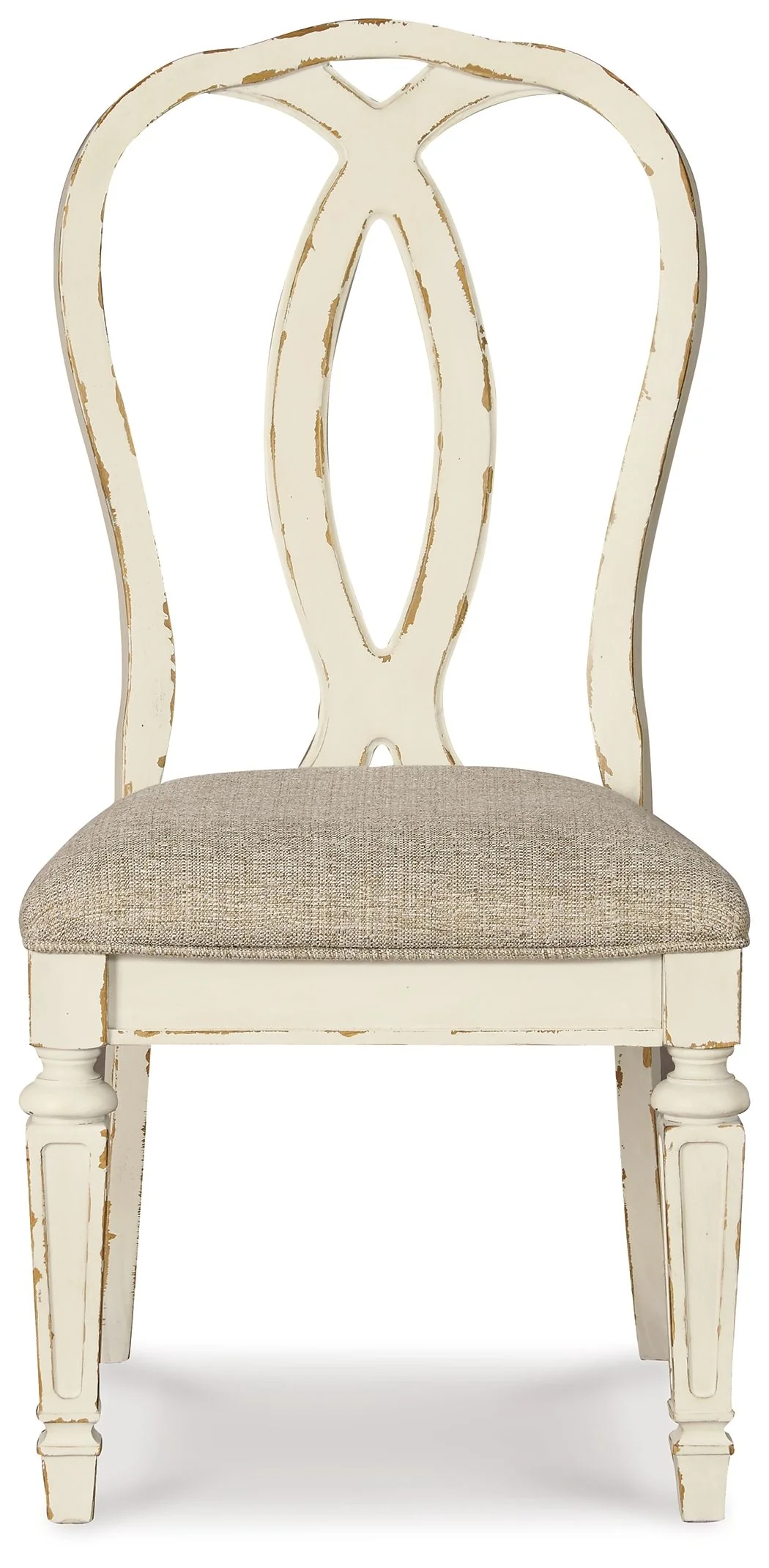 Realyn - Dining UPH Side Chair (Set of 2) - Ribbonback - Chipped White - Image 2