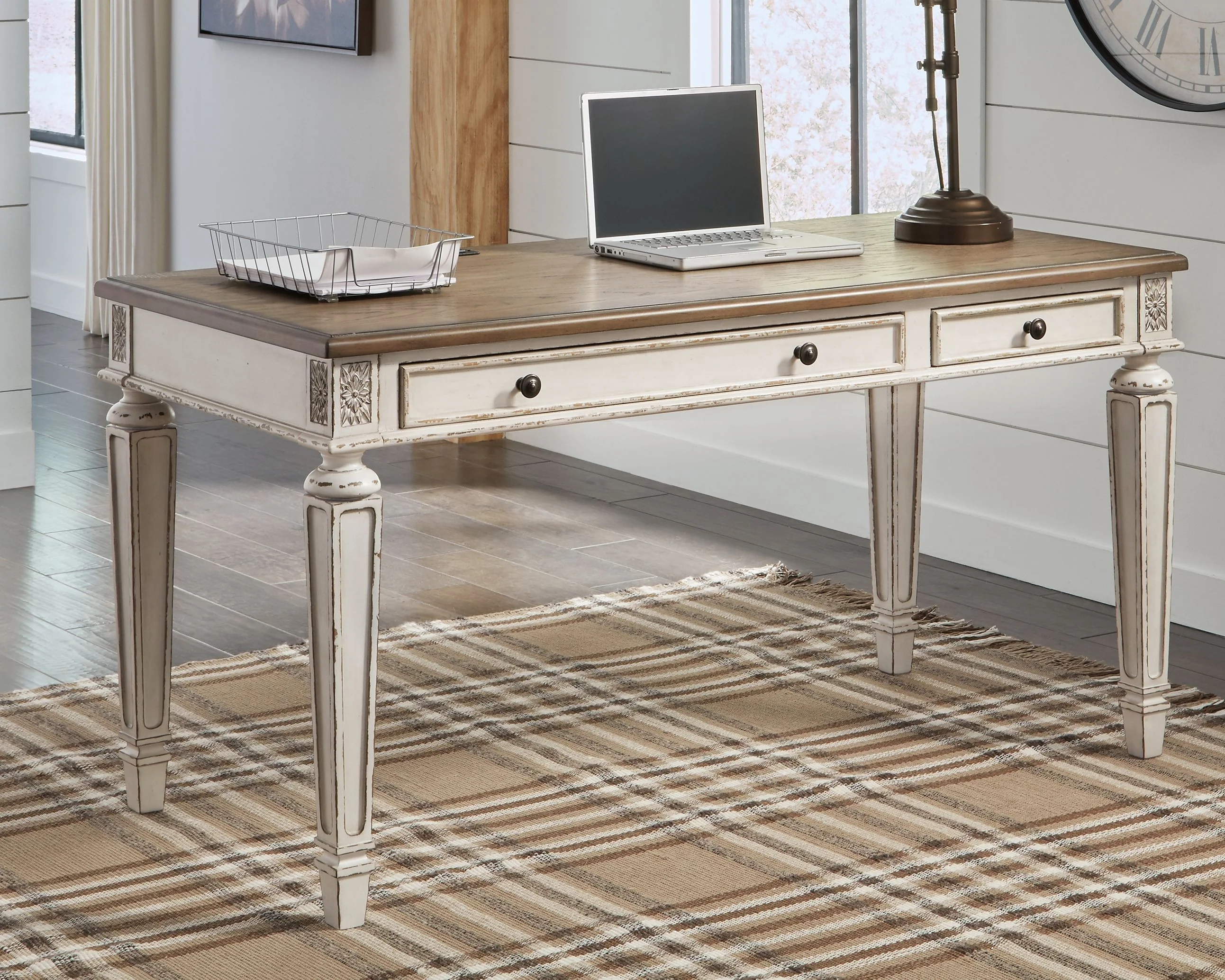 Realyn - Home Office Desk - Light Brown - Image 3