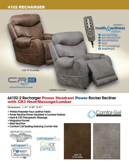 Recharger Triple Power Recliner w/Shiatsu Massage & Heat - Image 2