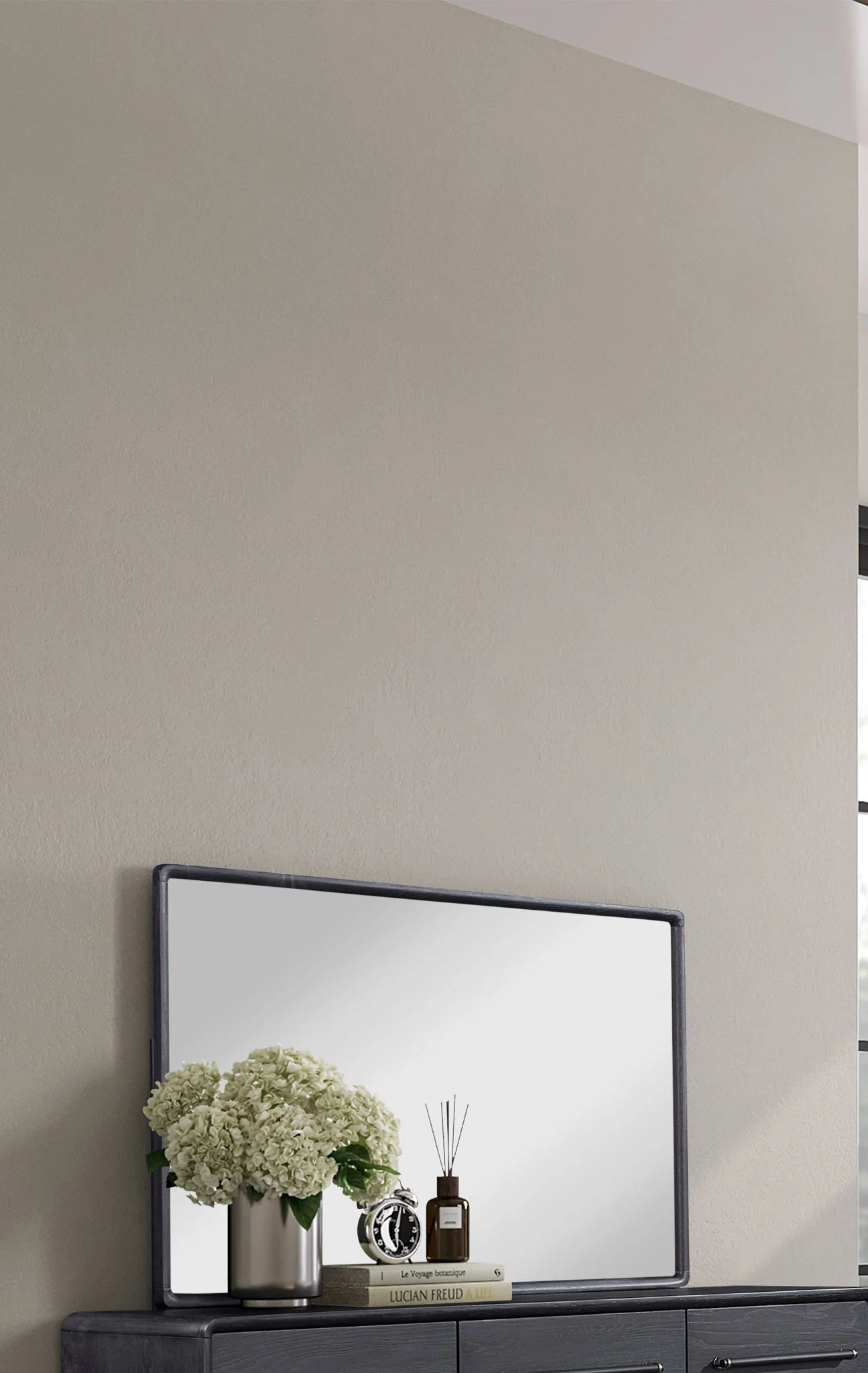 Rectangle Wood Mirror - Black - Image 4