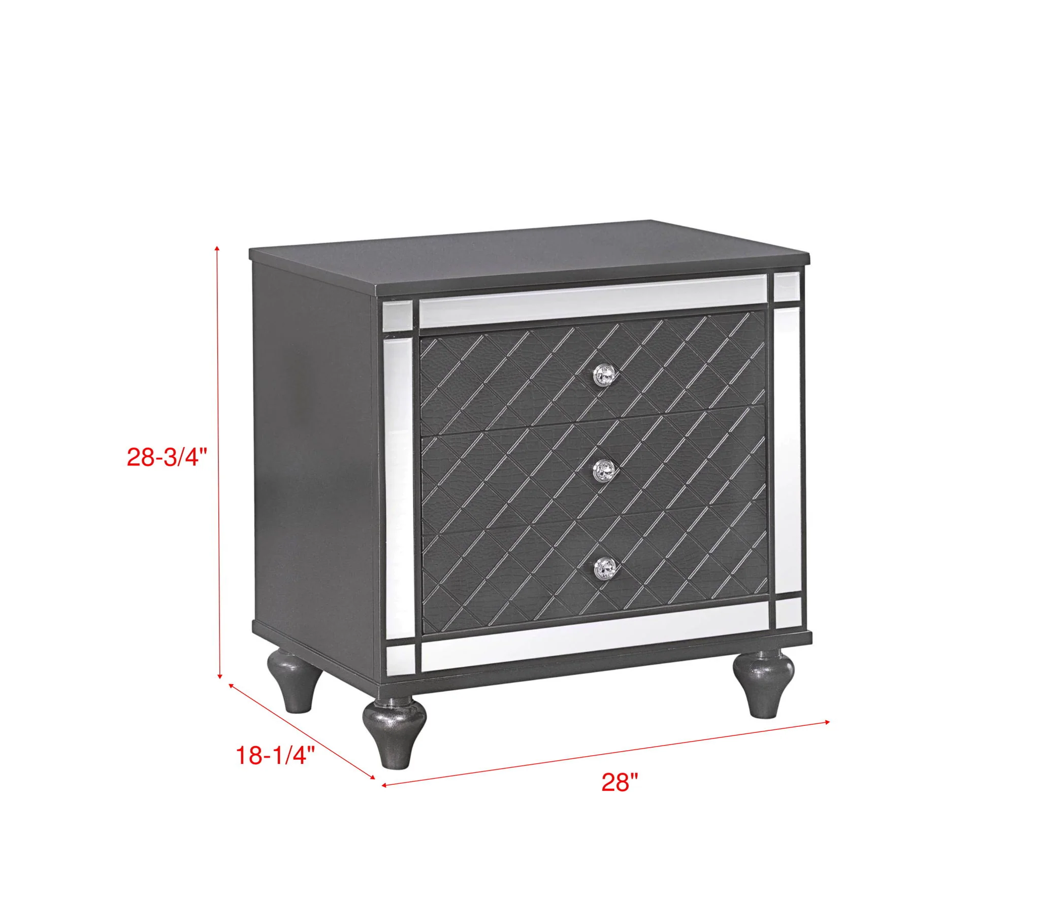 Refino - Nightstand - Dark Gunmetal - Image 2