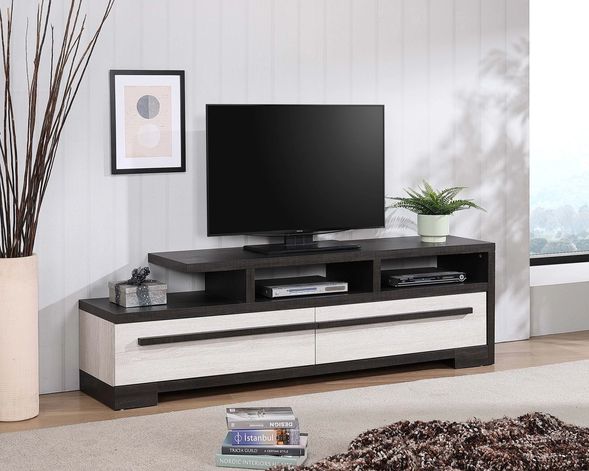 Remington - TV Stand - Black & White - Image 2