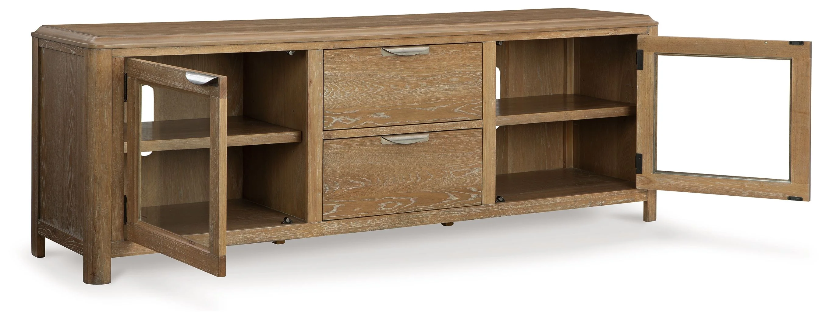 Rencott - Extra Large TV Stand - Light Brown - Image 3