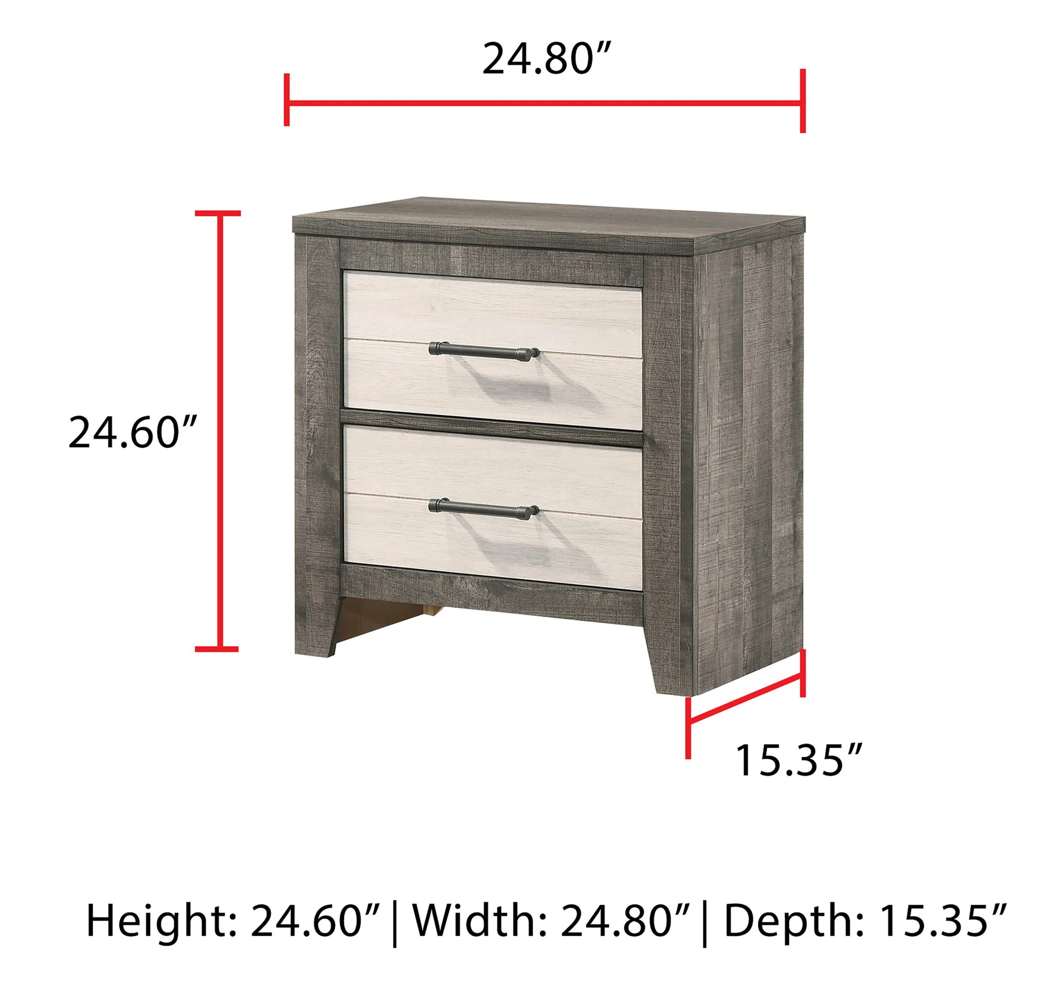 Rhett - Nightstand - Chalk / Gray - Image 3