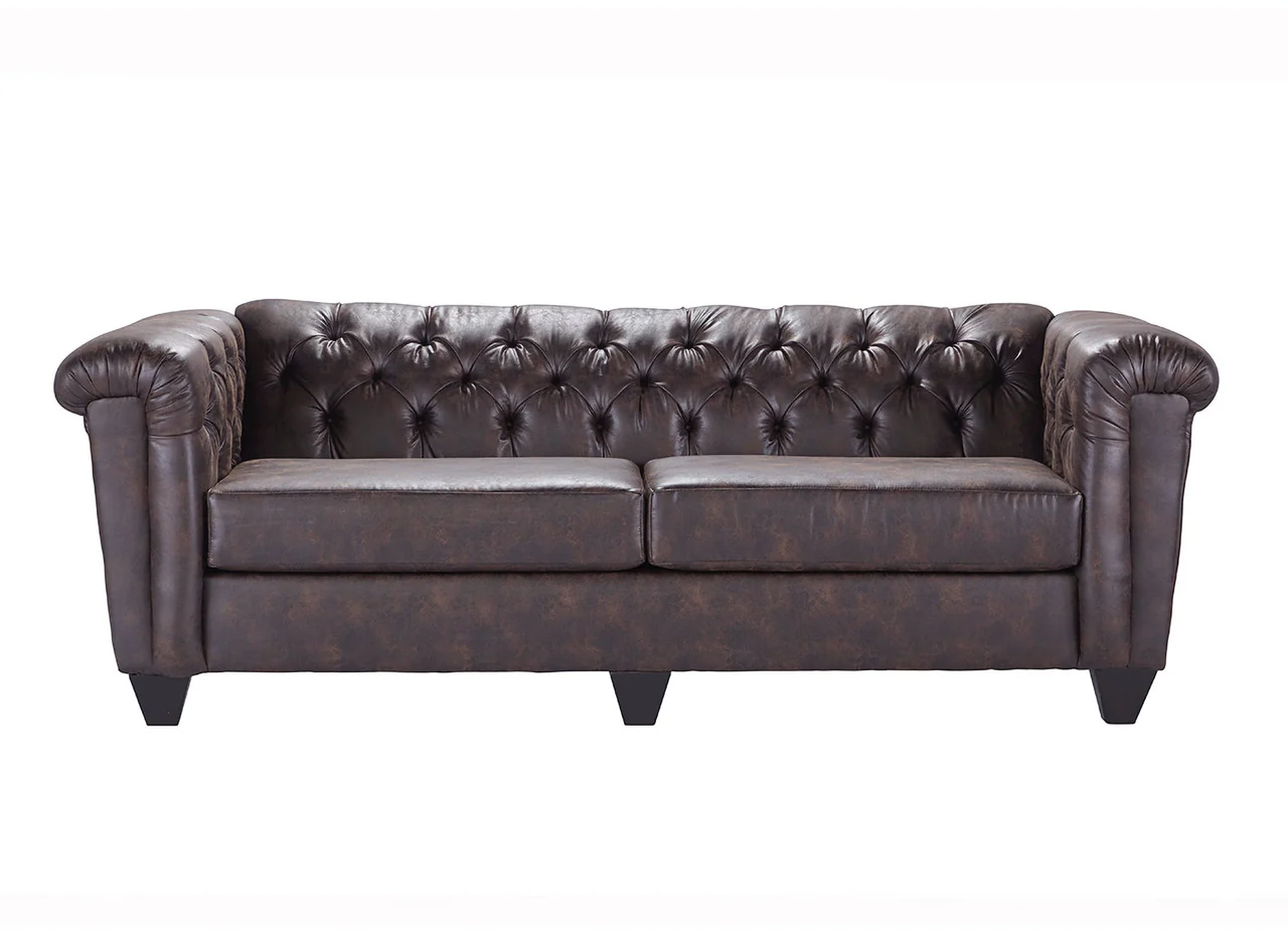 Ridgeline Brownie Chesterfield Sofa & Loveseat Set - Image 2