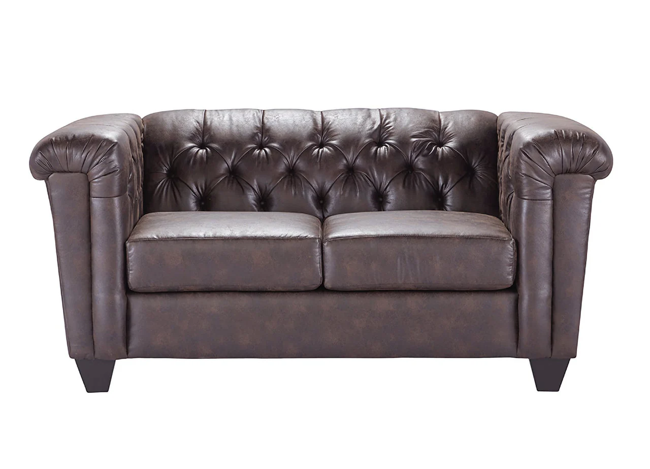 Ridgeline Brownie Chesterfield Sofa & Loveseat Set - Image 3