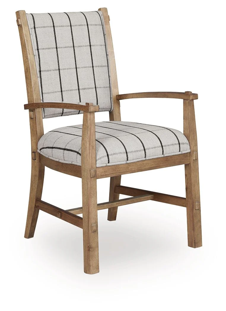 Ridgester - Dining Upholstered Arm Chair (Set of 2) - Light Brown - Image 2