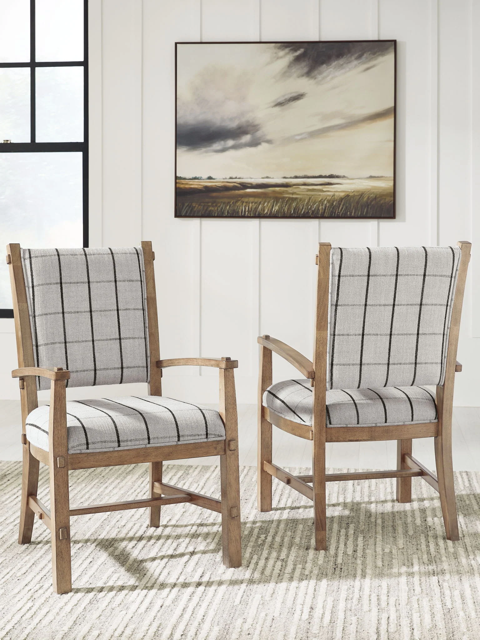Ridgester - Dining Upholstered Arm Chair (Set of 2) - Light Brown - Image 4