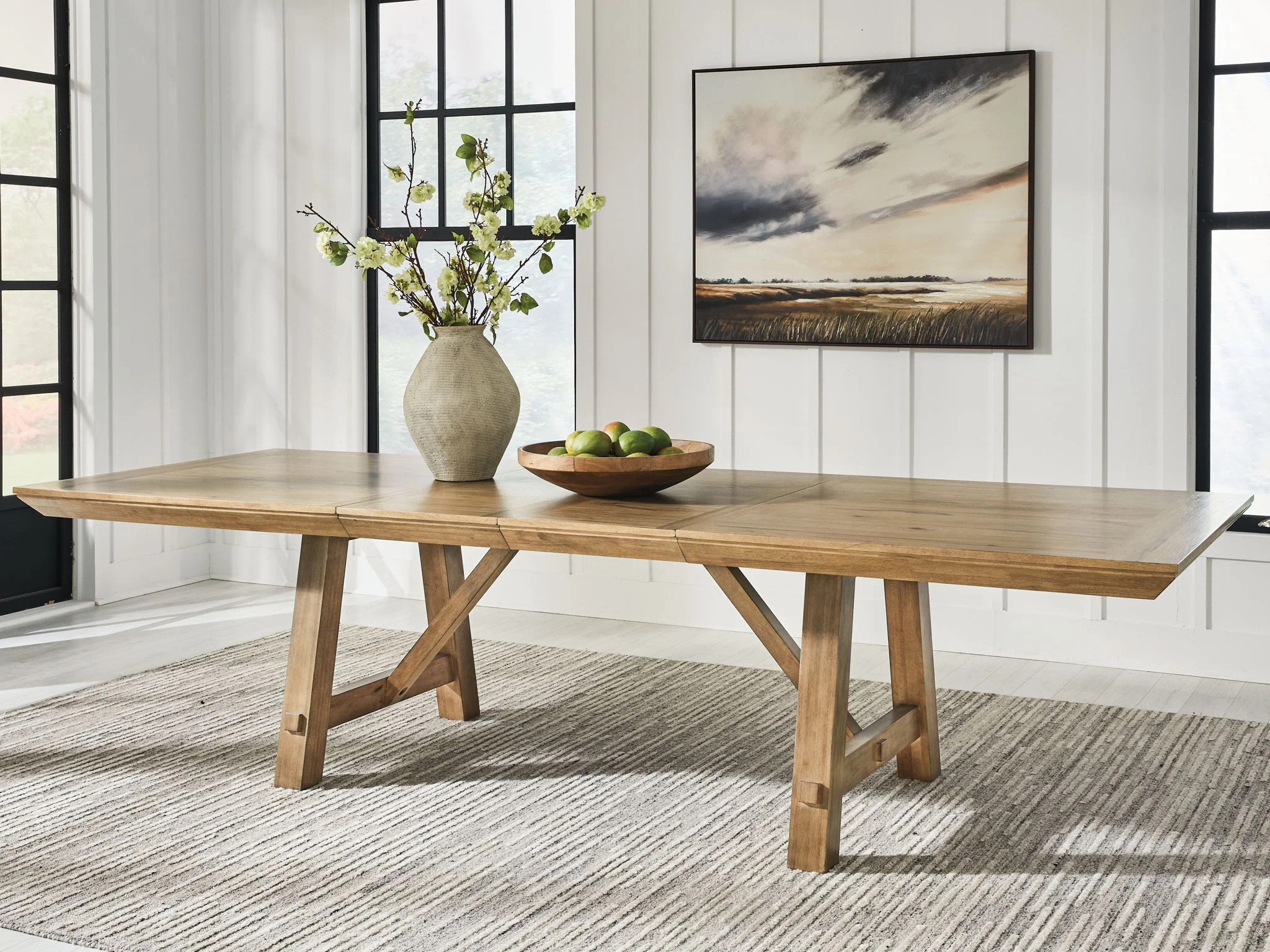 Ridgester - Rectangular Dining Room Extension Table - Light Brown - Image 3