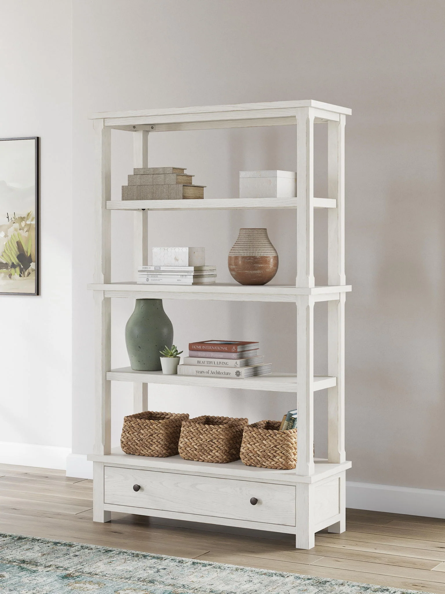 Robbinsdale - Bookcase - Antique White - Image 4