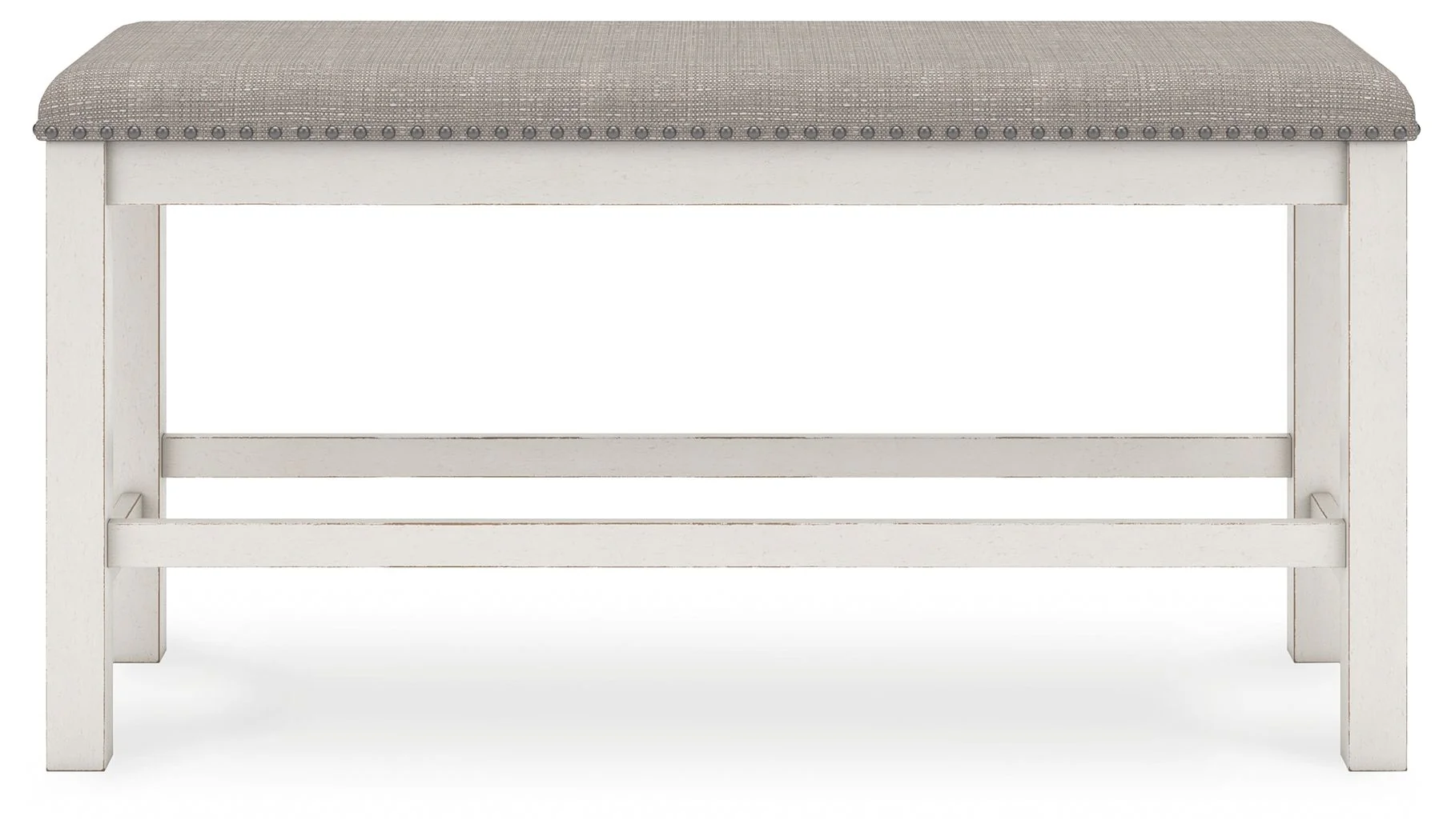 Robbinsdale - Dbl Counter Height Upholstered Dining Bench - Antique White - Image 2