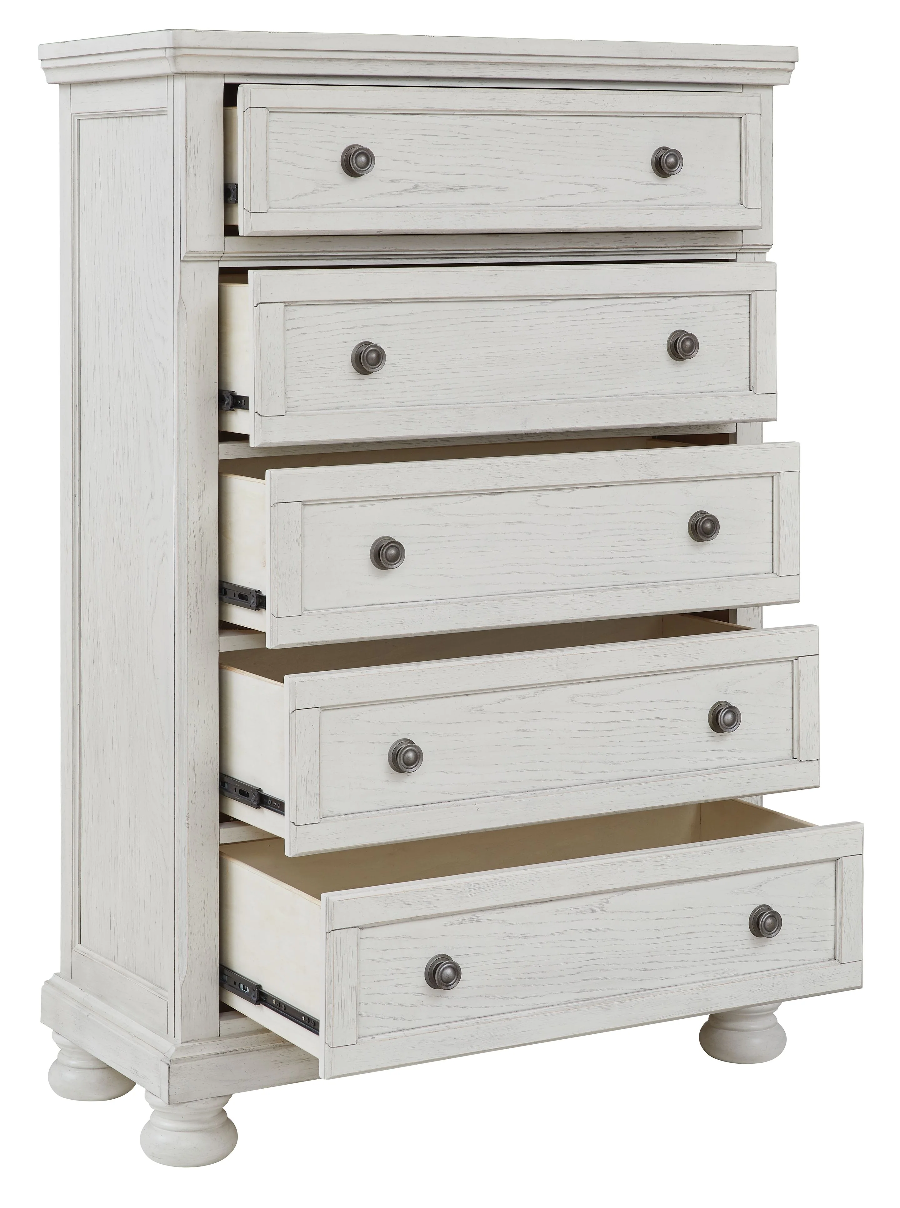 Robbinsdale - Five Drawer Chest - Antique White - Image 4