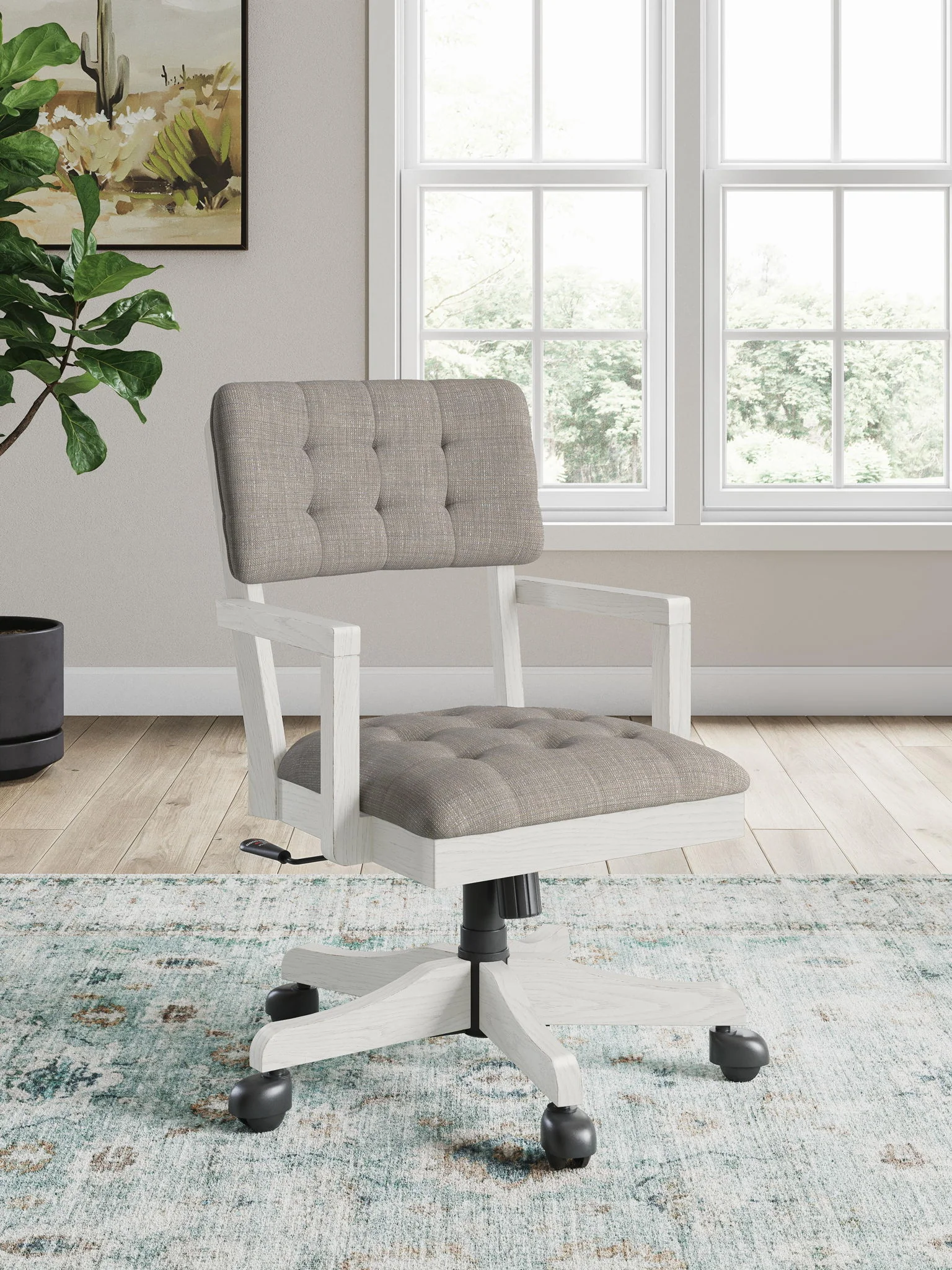 Robbinsdale - Home Office Desk Chair - Antique White - Image 3