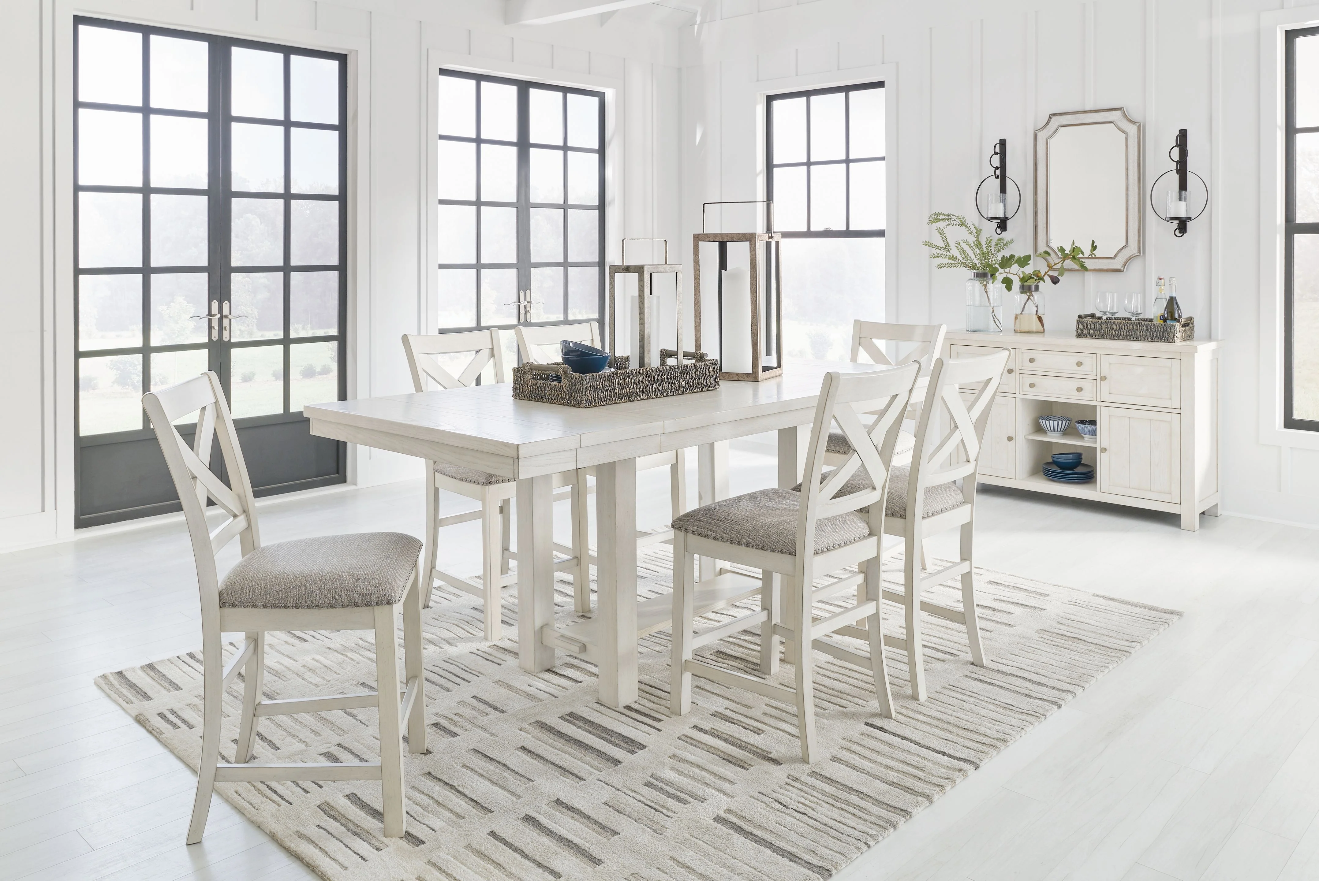 Robbinsdale - Upholstered Barstool (Set of 2) - Antique White - Image 3