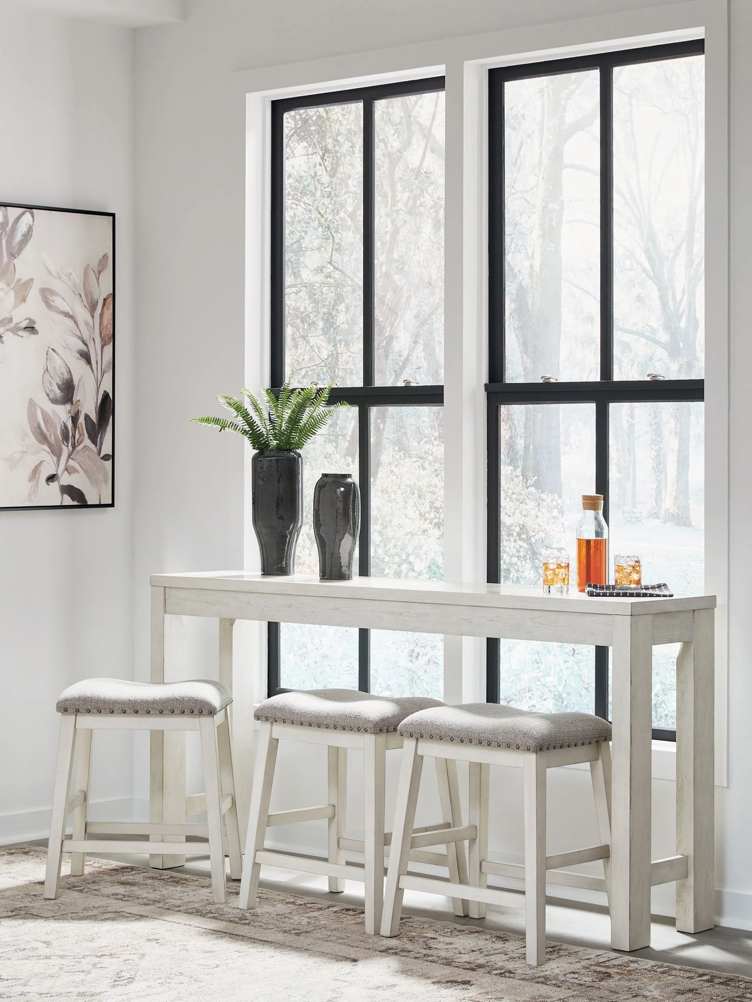 Robbinsdale - Rectangular Dining Room Counter Table Set (Set of 4) - Antique White - Image 4