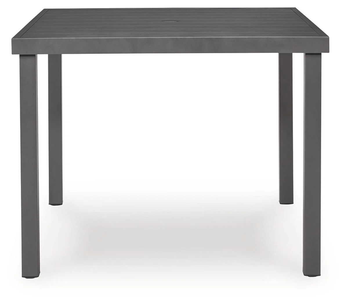Rocky Creek - Square Dining Table With Umbrella Option - Gray - Image 4
