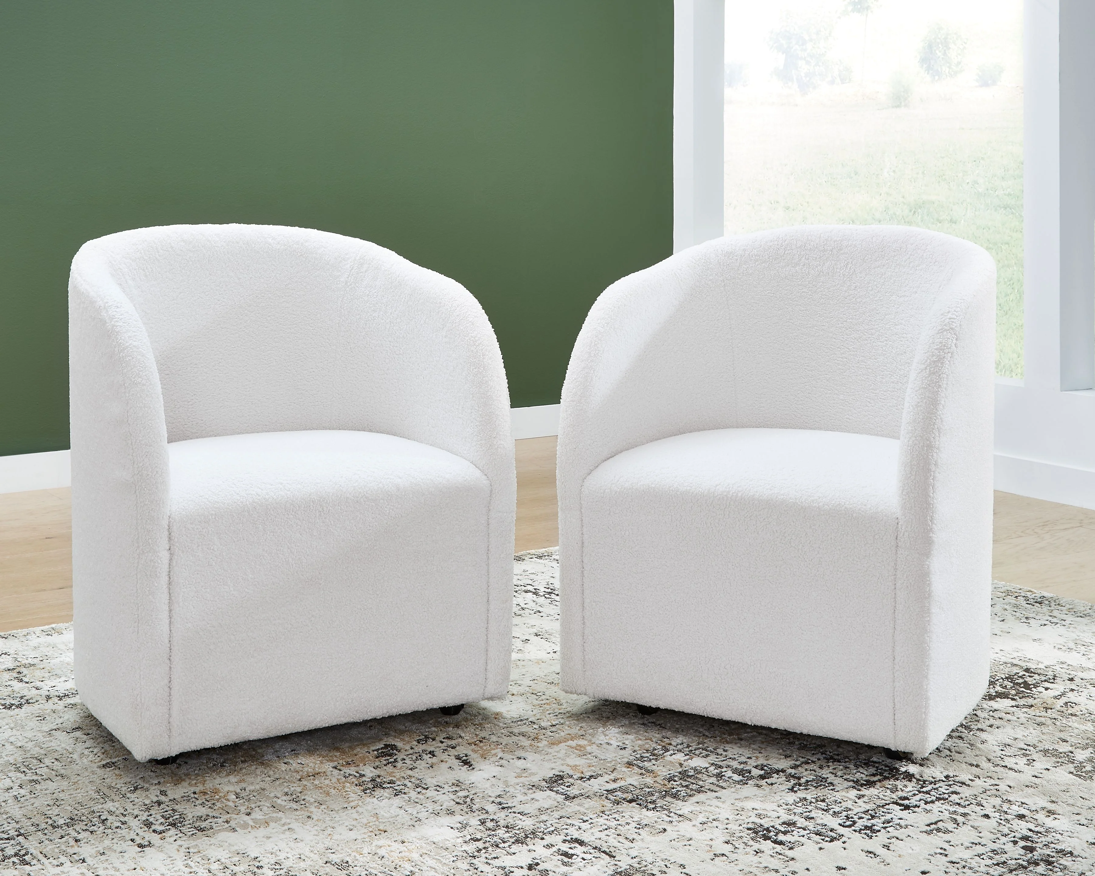 Rowanbeck - Dining Upholstered Arm Chair (Set of 2) - Ivory - Image 3