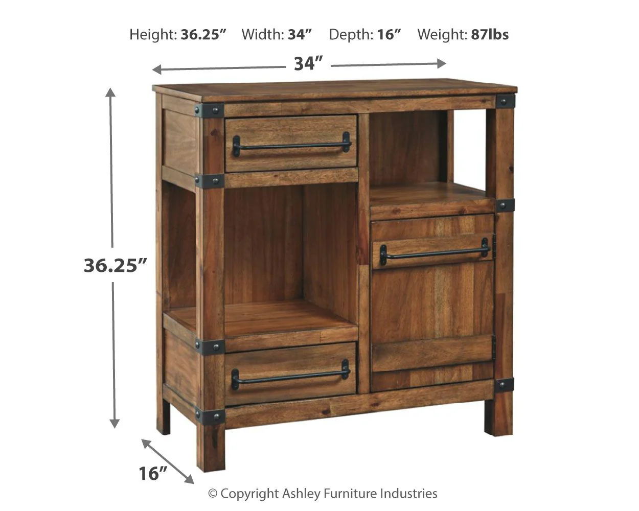 Roybeck - Accent Cabinet - Light Brown / Bronze - Image 2