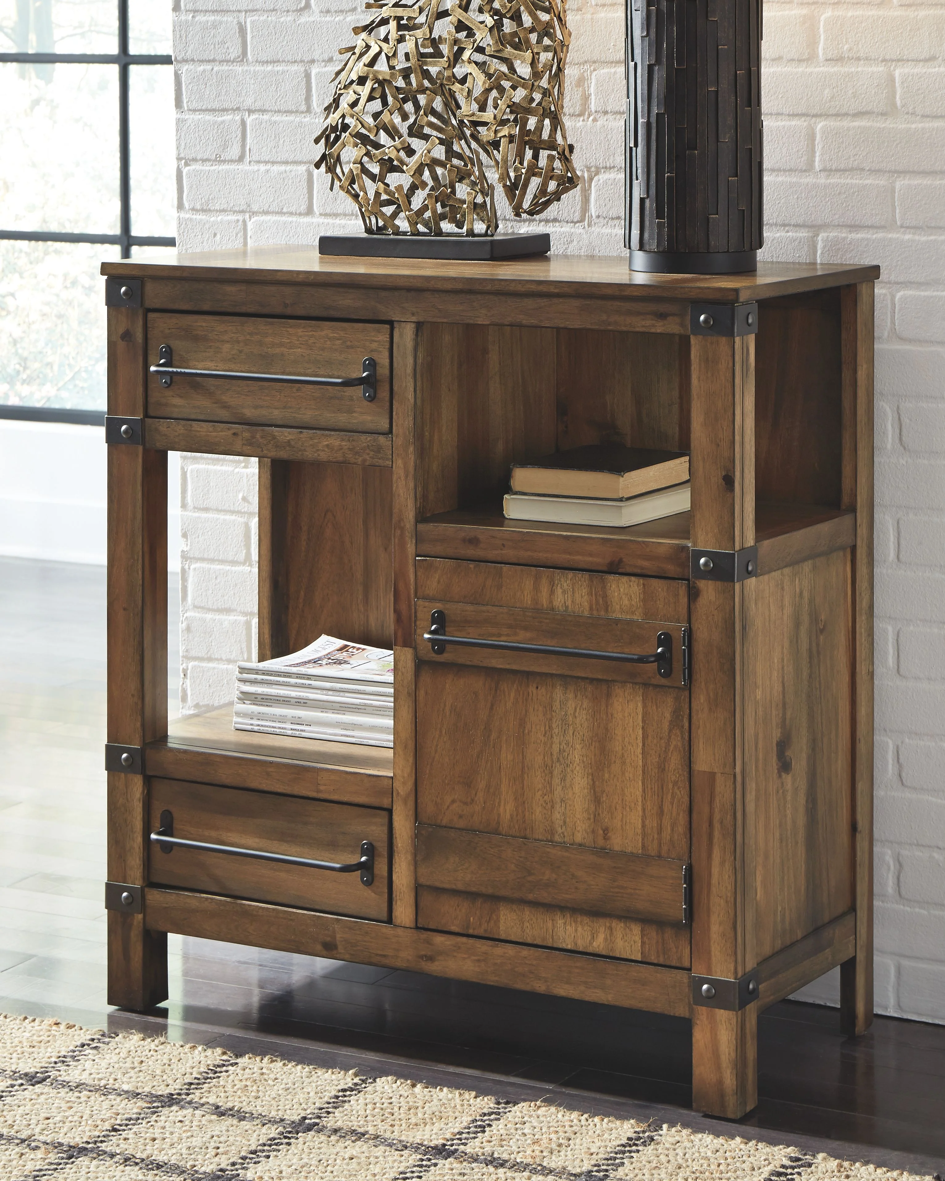 Roybeck - Accent Cabinet - Light Brown / Bronze - Image 4