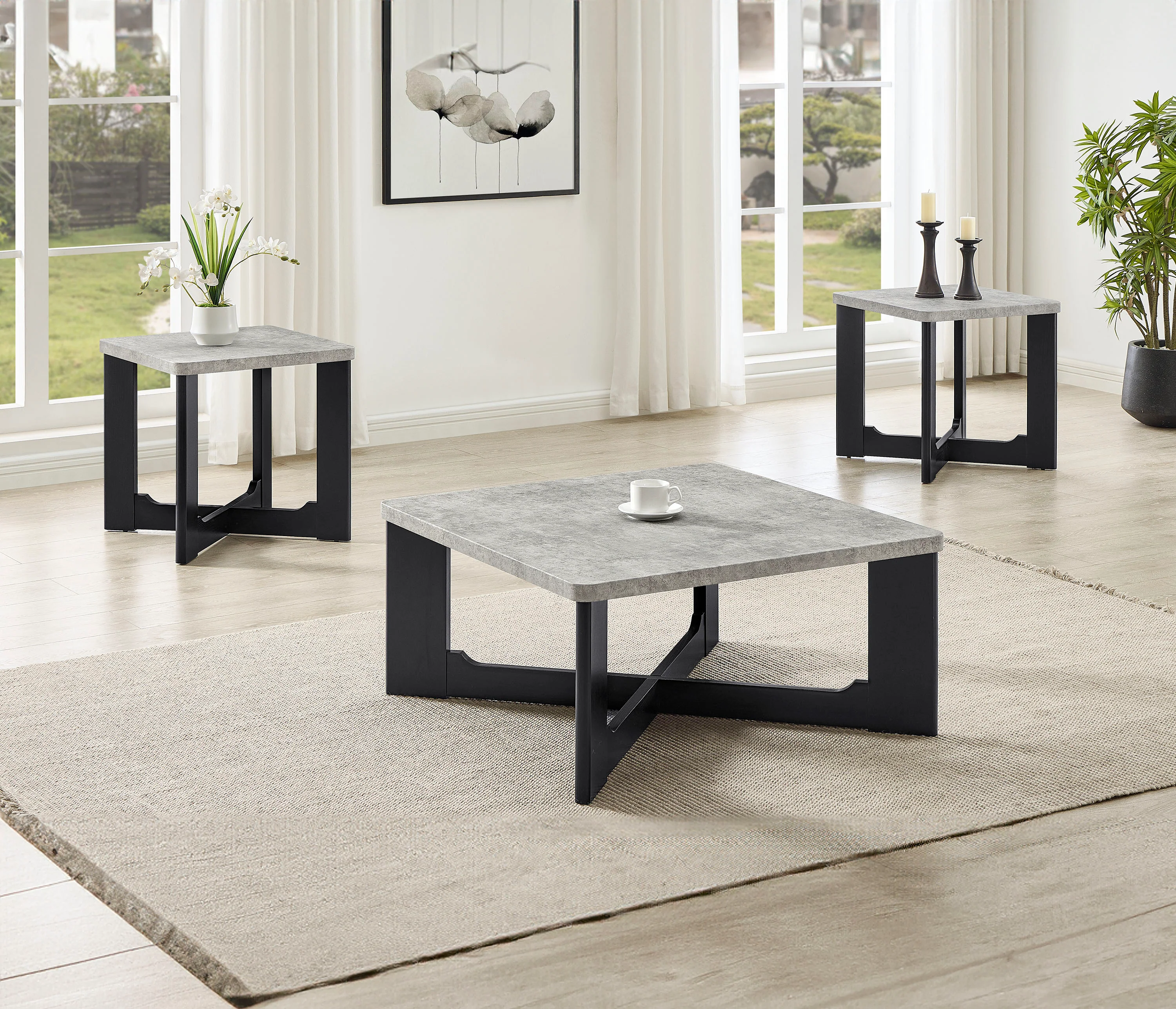 Royce 3 Pc Cocktail Table Set
