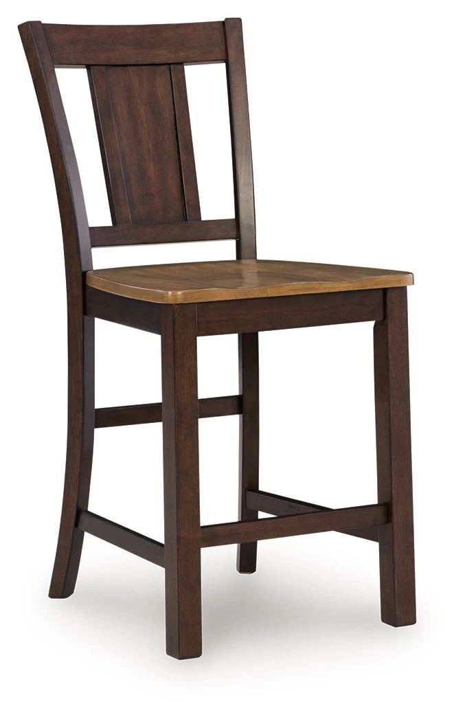 Rylandeen - Barstool (Set of 2) - Light Brown / Dark Brown - Image 3