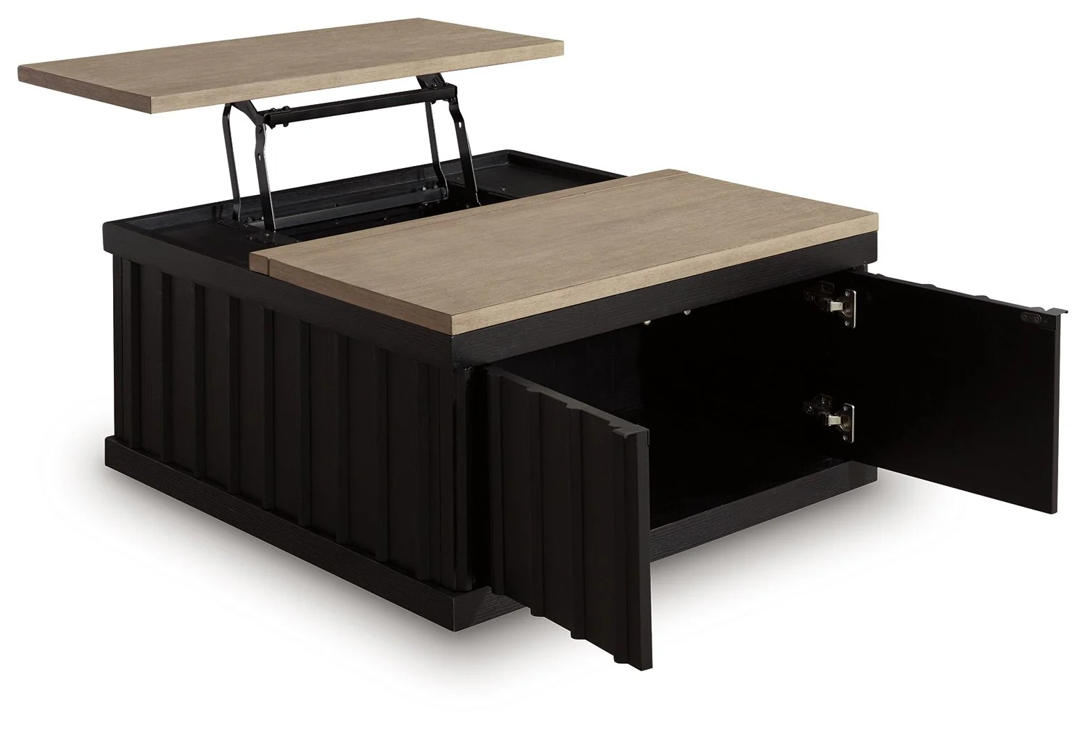 Rylandyn - Lift Top Cocktail Table - Black / Light Brown - Image 4