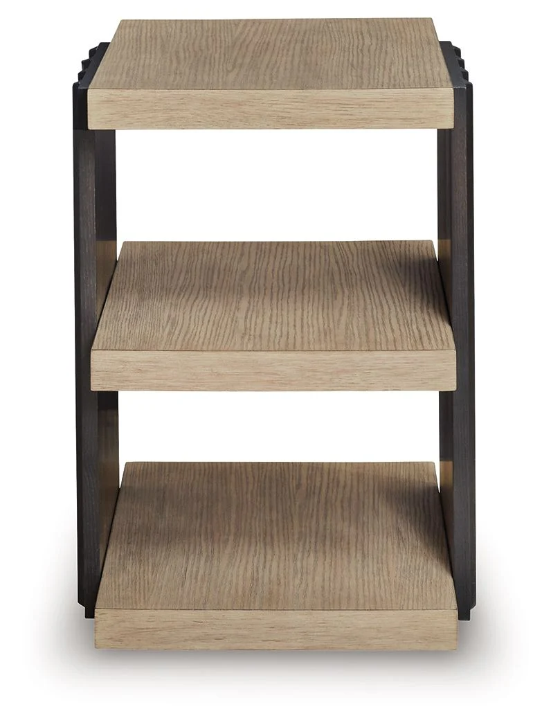 Rylandyn - Rectangular End Table - Black / Light Brown - Image 3